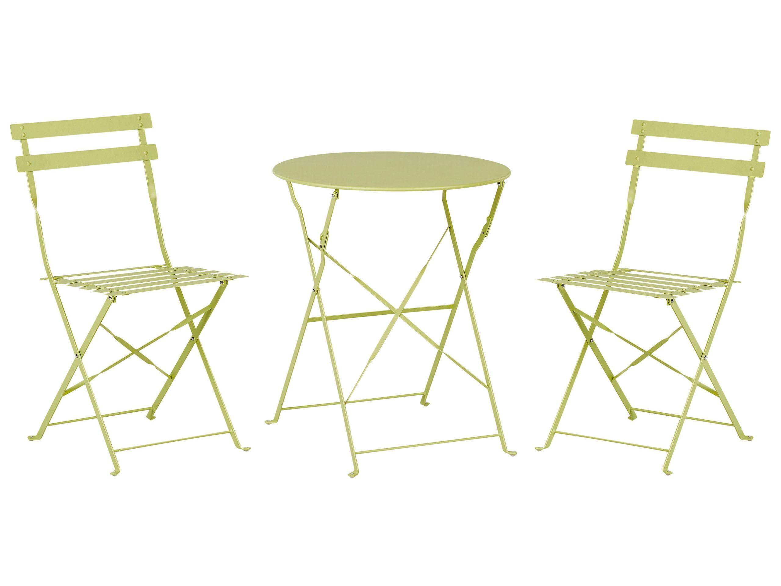 beliani-fiori-bistroset-metall-limettengr-n-3-teilig-klappbar image 1