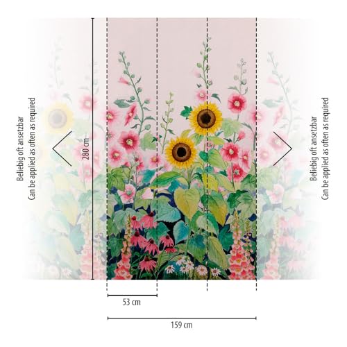 a-s-cr-ation-fototapeten-398831-fototapete-blumen-rosa-gelb-1-59m image 6