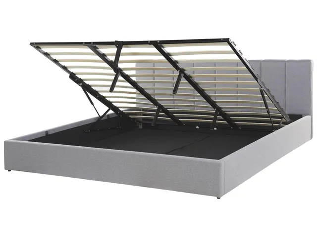 beliani-dreux-bett-180x200-hellgrau-mit-bettkasten-stauraum image 1