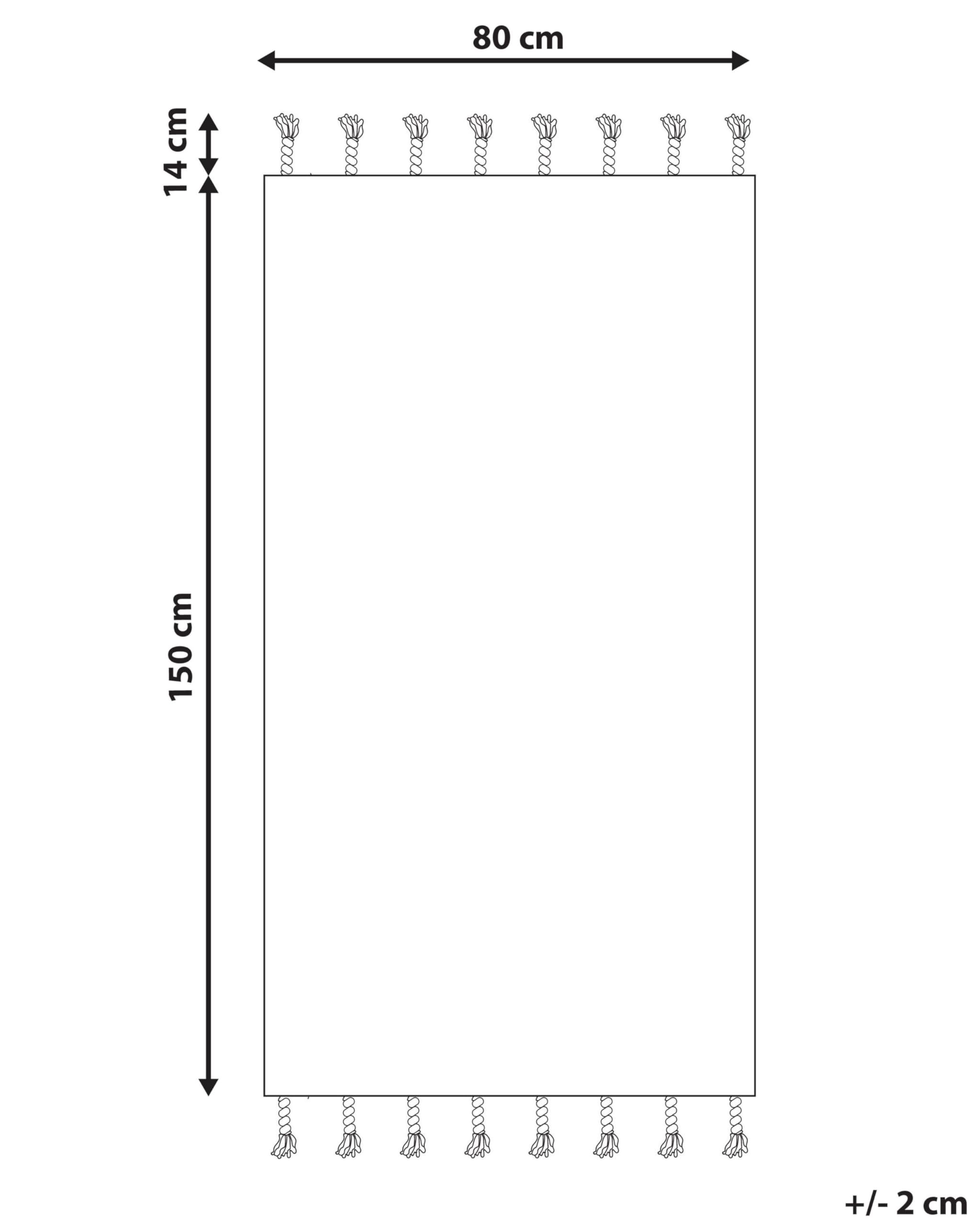 beliani-agadir-teppich-80x150-cm-cremewei-baumwolle image 3