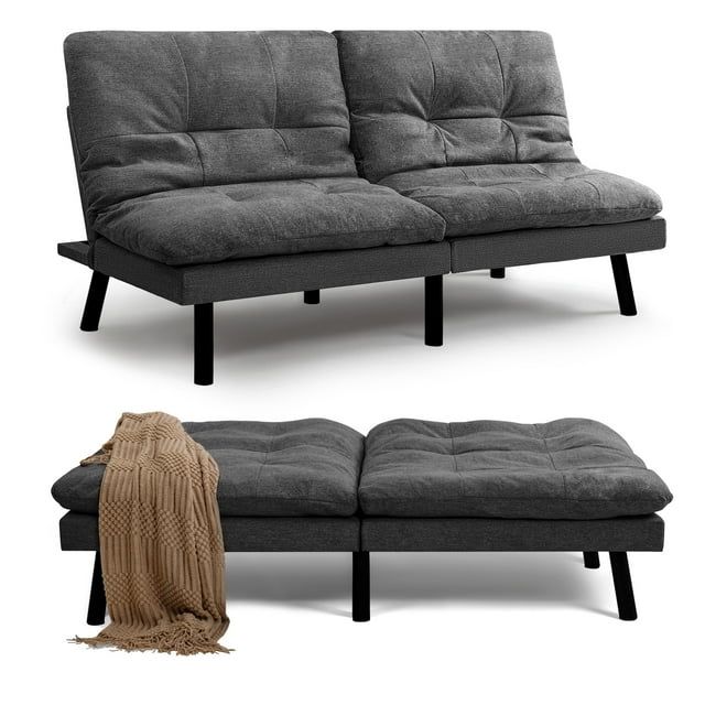 homall-sofa-schlafsofa-verstellbar-dunkelgrau-memory-schaum image 7
