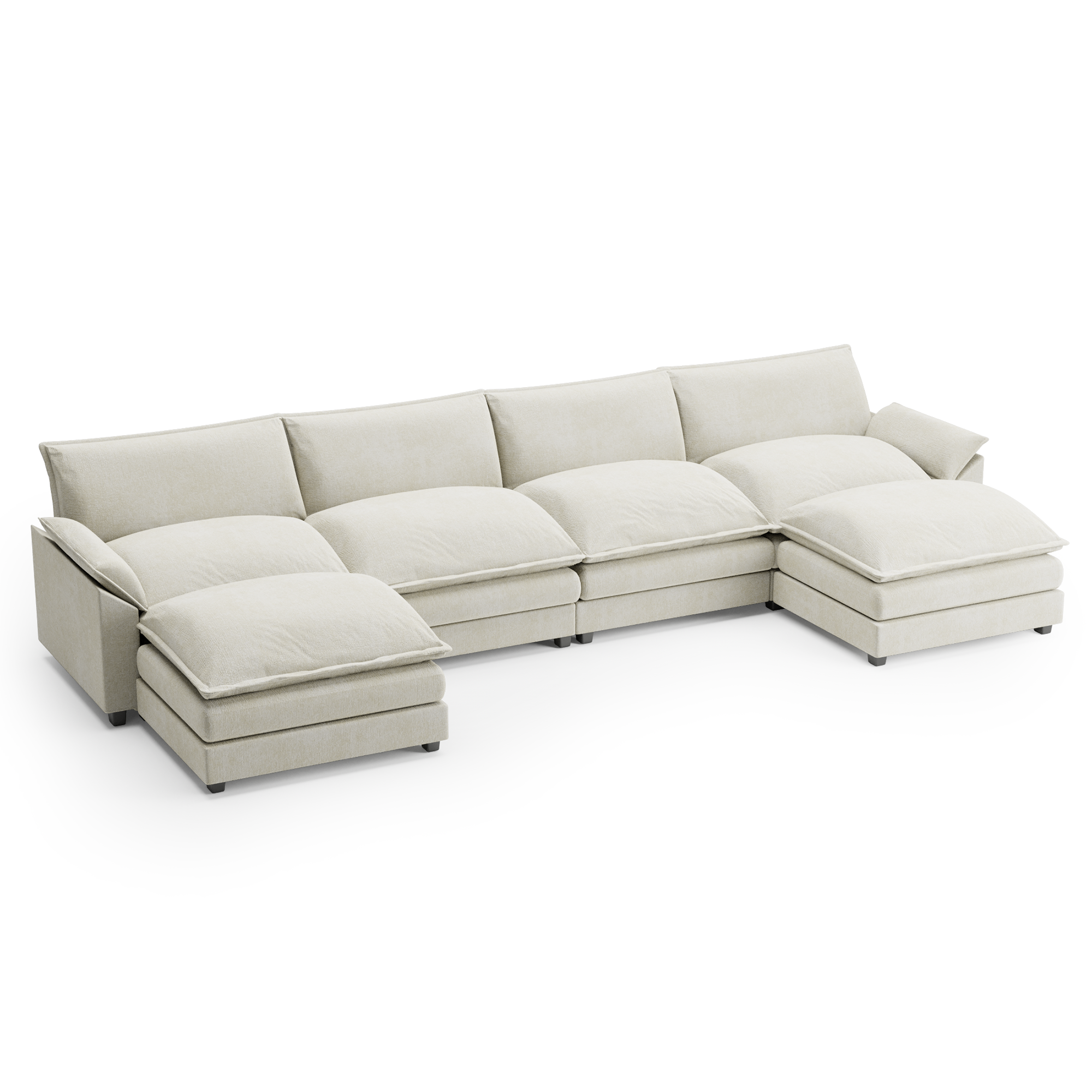 homall-sofa-u-form-ecksofa-4-sitzer-blau-mit-chaiselongue image 3