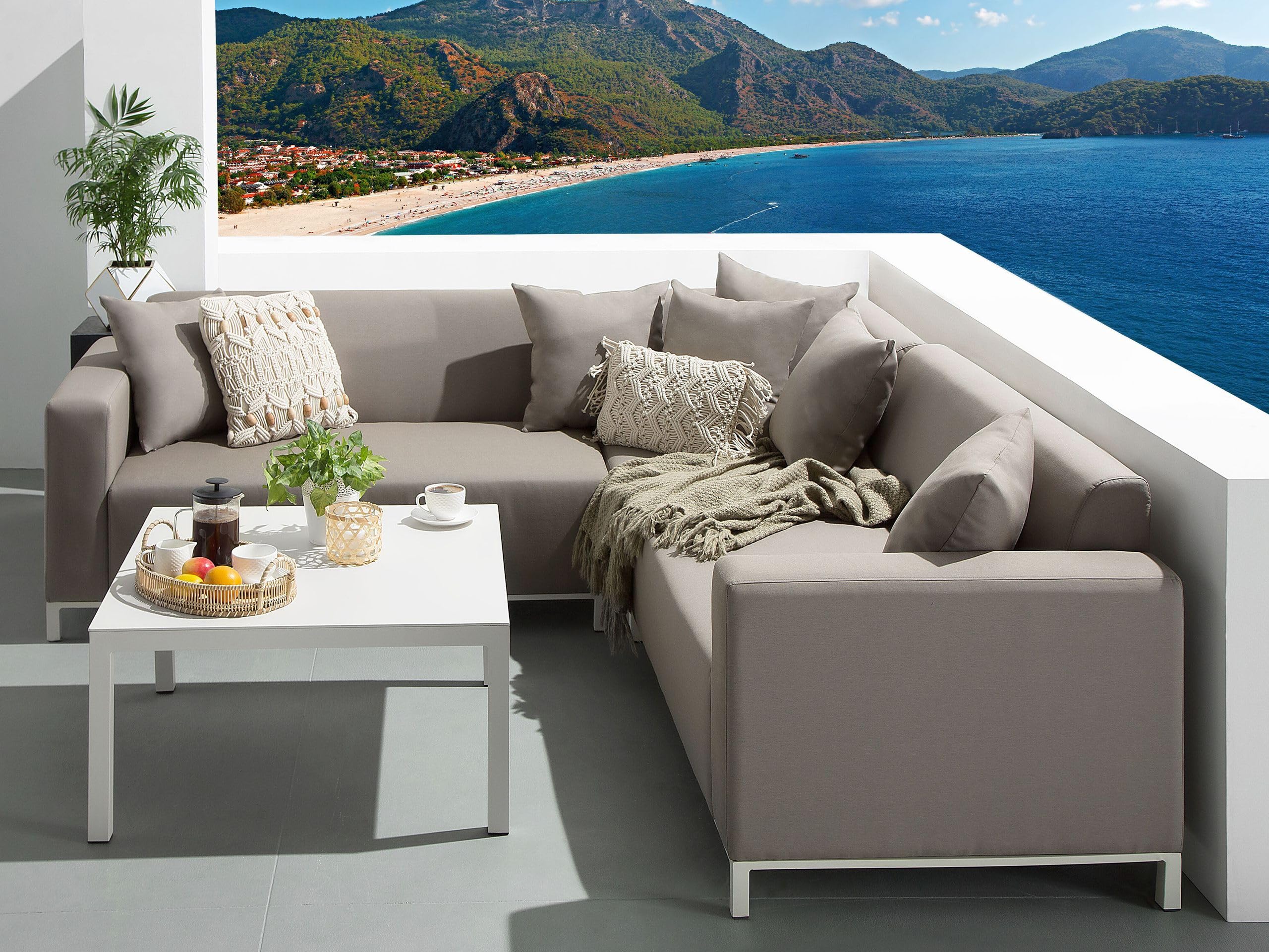 beliani-belize-lounge-set-ecksofa-beige-links-5-sitzer-tisch image 2