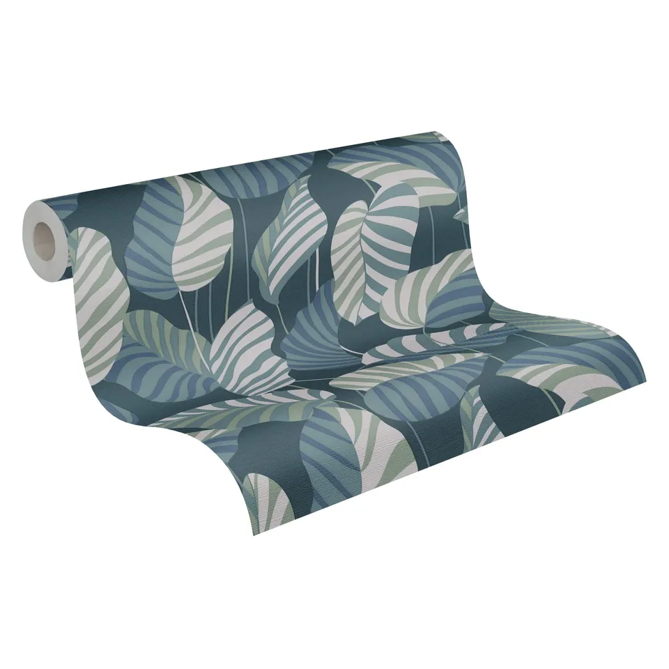 a-s-cr-ation-antigua-390944-vliestapete-blau-gr-n-bl-tter image 1