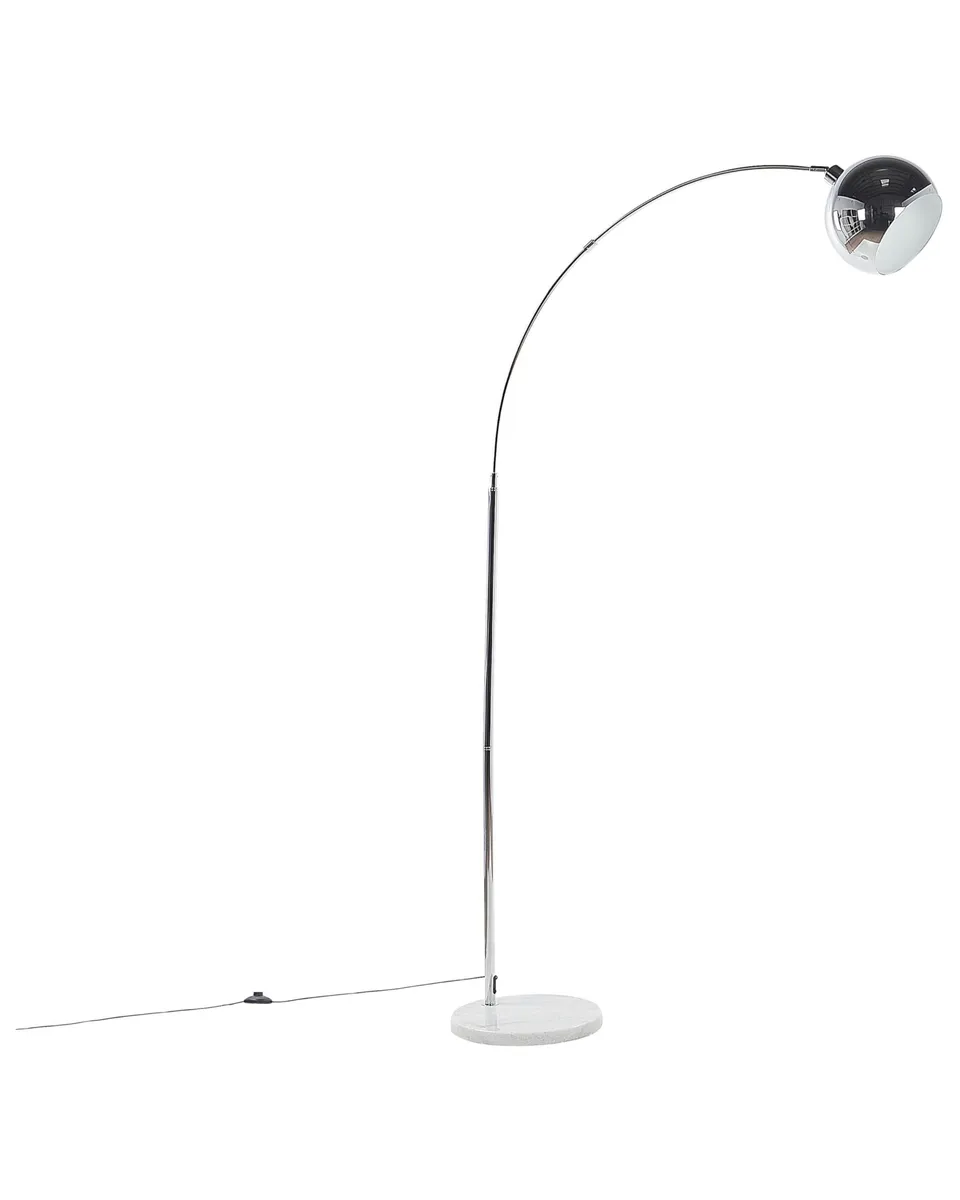 beliani-paroo-stehlampe-silber-metall-verchromt-210-cm image 1