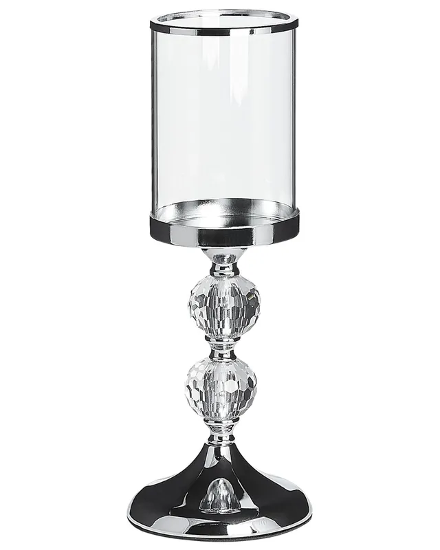 beliani-cotui-kerzenst-nder-silber-metall-glas-36cm image 1