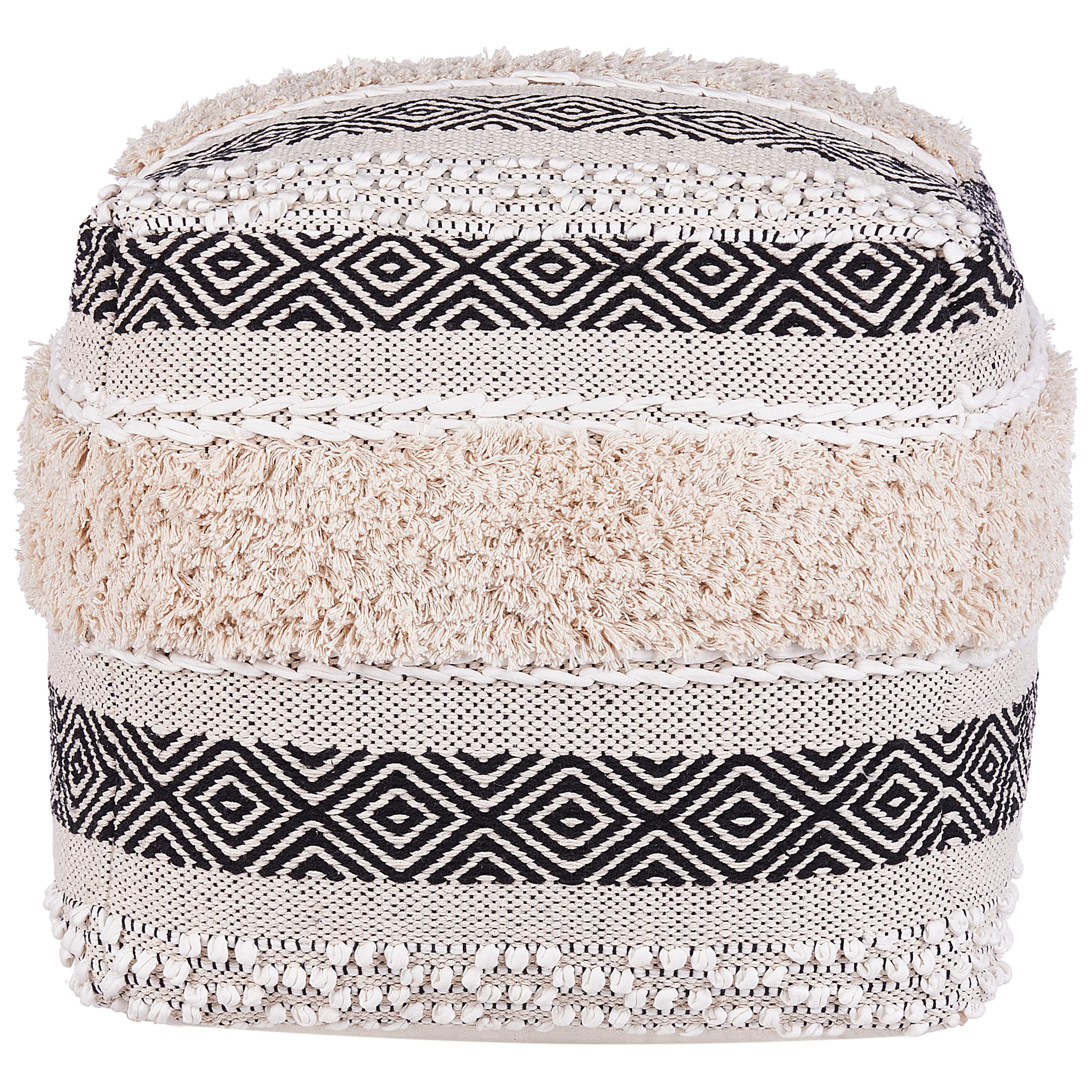 beliani-kanam-pouf-50x50-cremewei-baumwolle-boho image 4