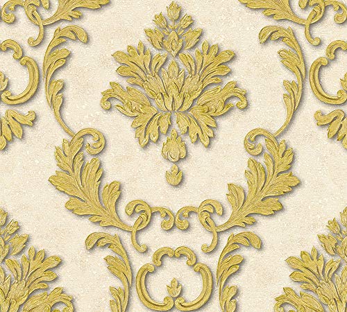 a-s-cr-ation-architects-paper-vliestapete-324223-creme-metallic-barock image 4