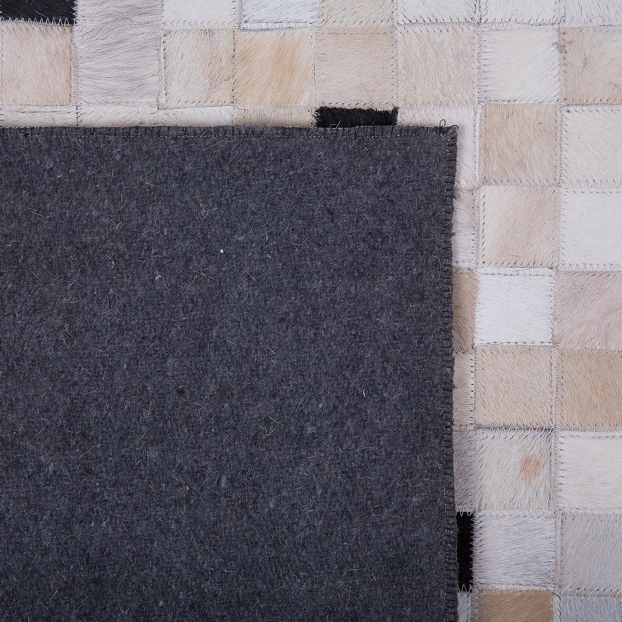 beliani-erfelek-teppich-160x230-beige-schwarz-leder-modern image 4