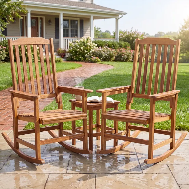 homall-patio-furniture-schaukelstuhl-holz-2er-set-akazie-garten image 1
