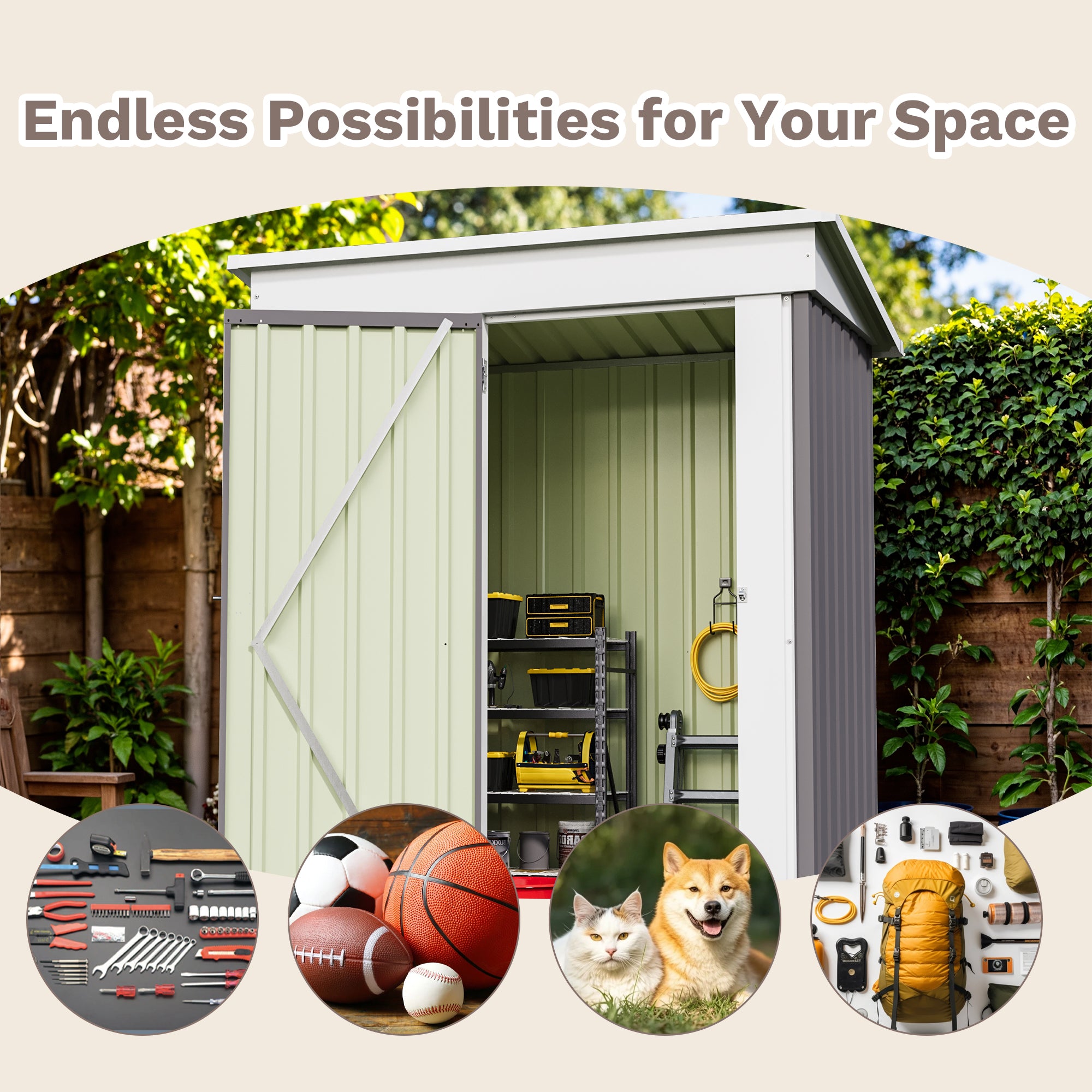 homall-metal-shed-ger-tehaus-metall-grau-abschlie-bar image 6