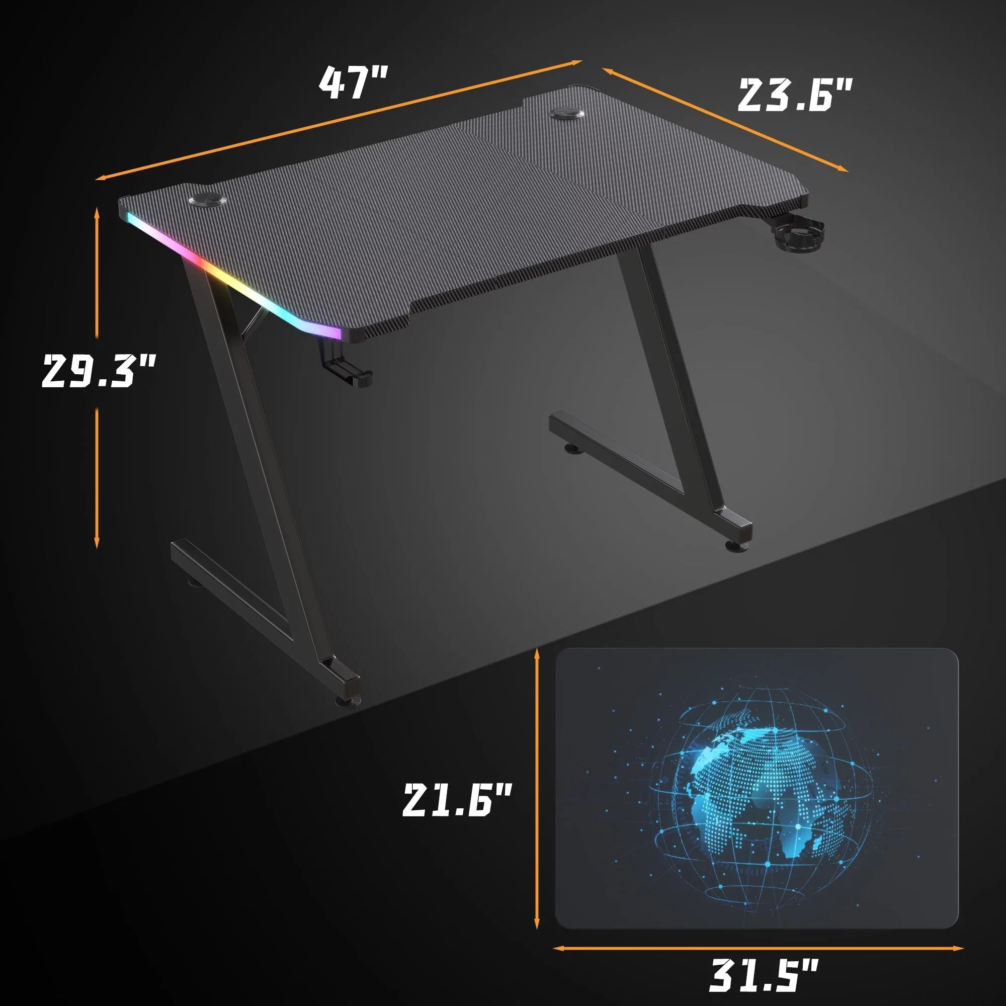 homall-gaming-desk-schreibtisch-119cm-schwarz-rgb-z-form image 4
