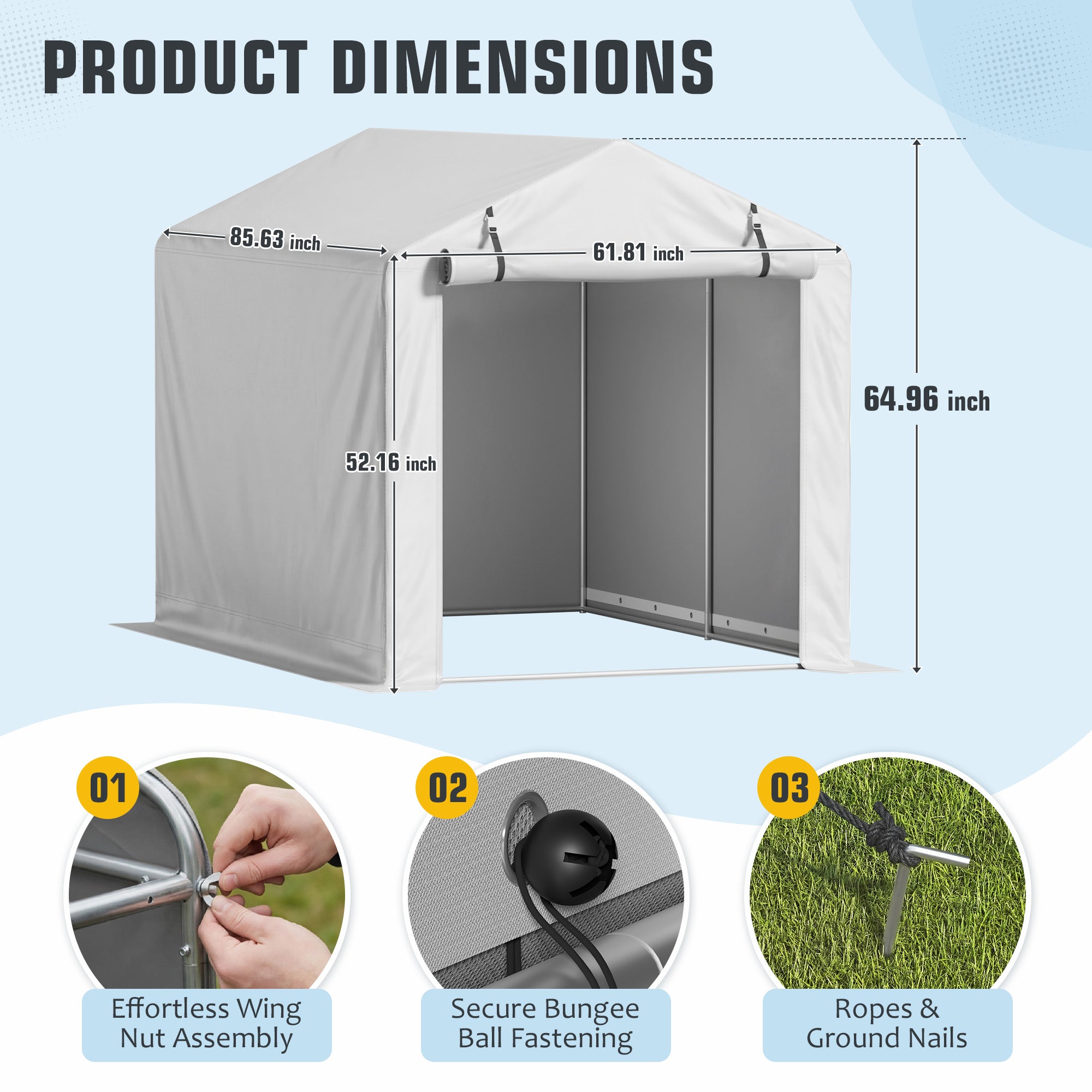 homall-metal-shed-ger-teschuppen-6x3-silber-wasserdicht image 5