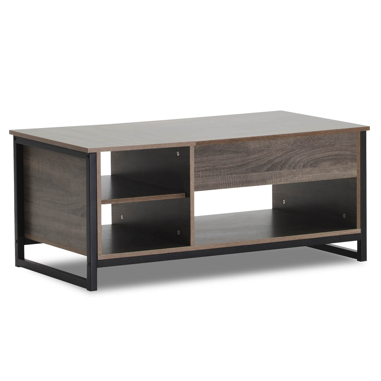 homall-couchtisch-mit-lift-top-schwarz-stauraum image 2