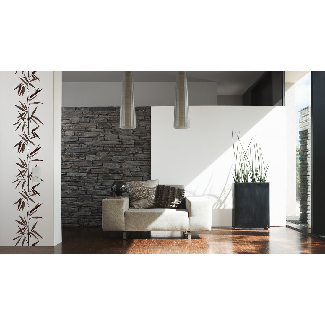 livingwalls-pop-up-panel-folie-blumenoptik-braun-wei-2-50x0-35m image 2