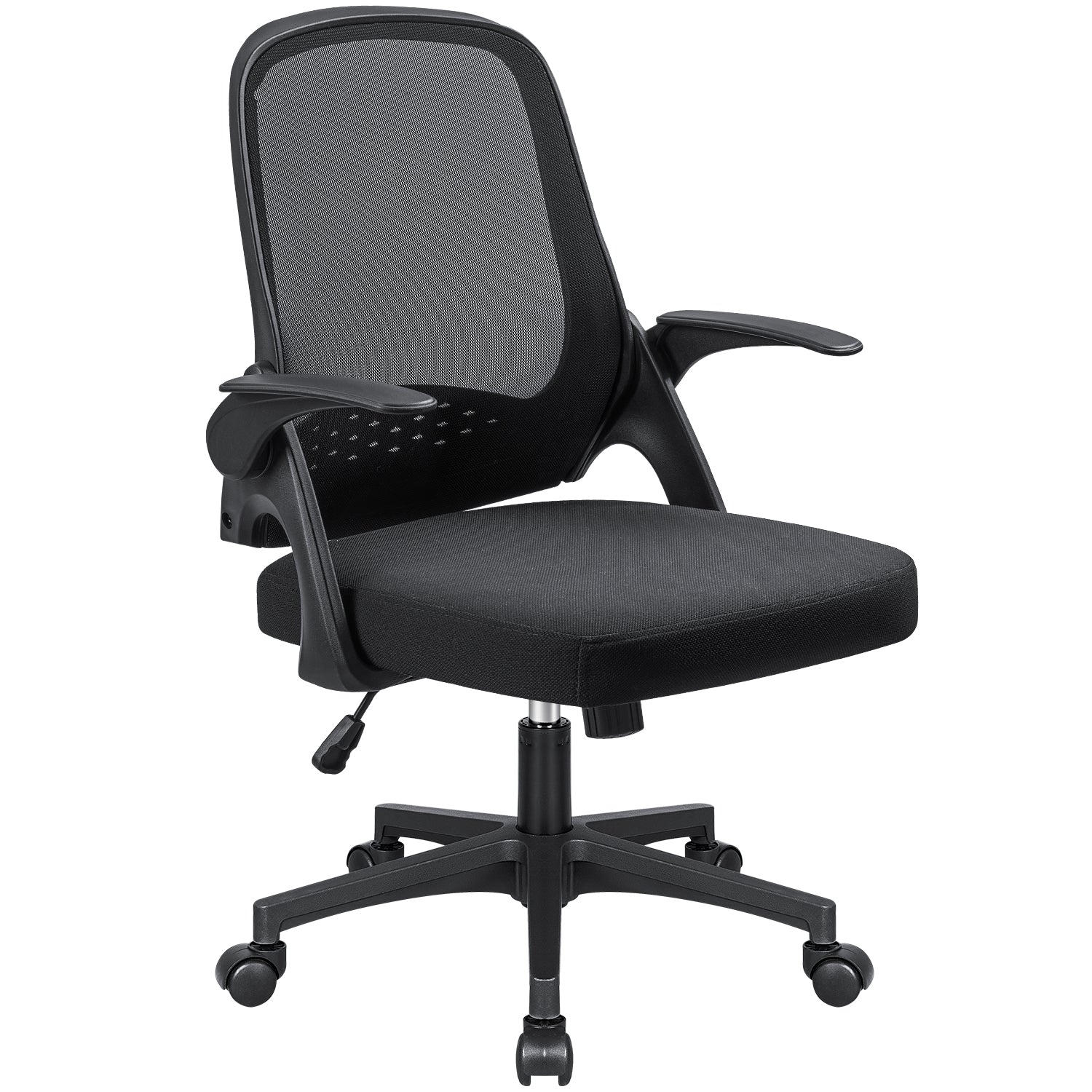 homall-office-mesh-chair-b-rostuhl-schwarz-mit-lordosenst-tze image 1