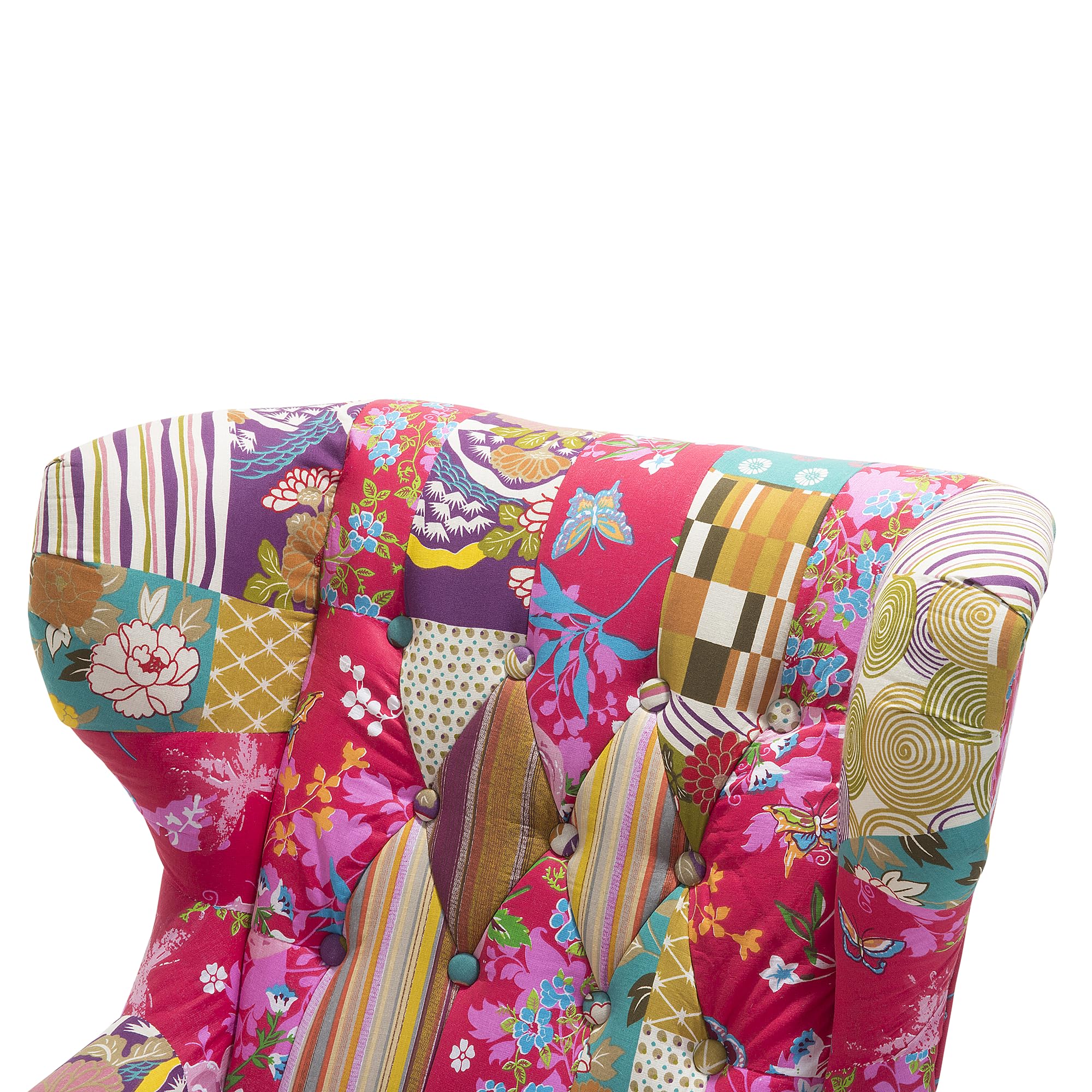 beliani-molde-ohrensessel-patchwork-fuchsia-stoff-holzbeine image 5