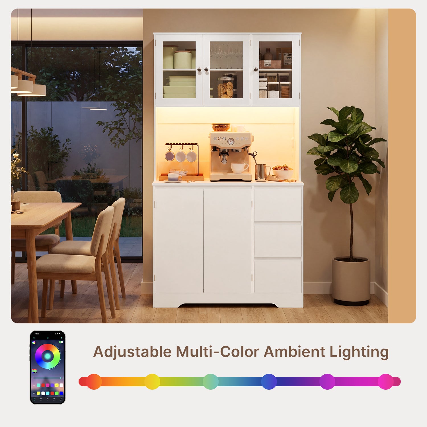 bealife-ap121-k-chenschrank-wei-100cm-mit-led-und-ladestation image 4