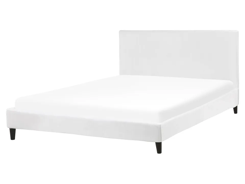 beliani-fitou-polsterbett-samt-wei-160x200-cm image 1