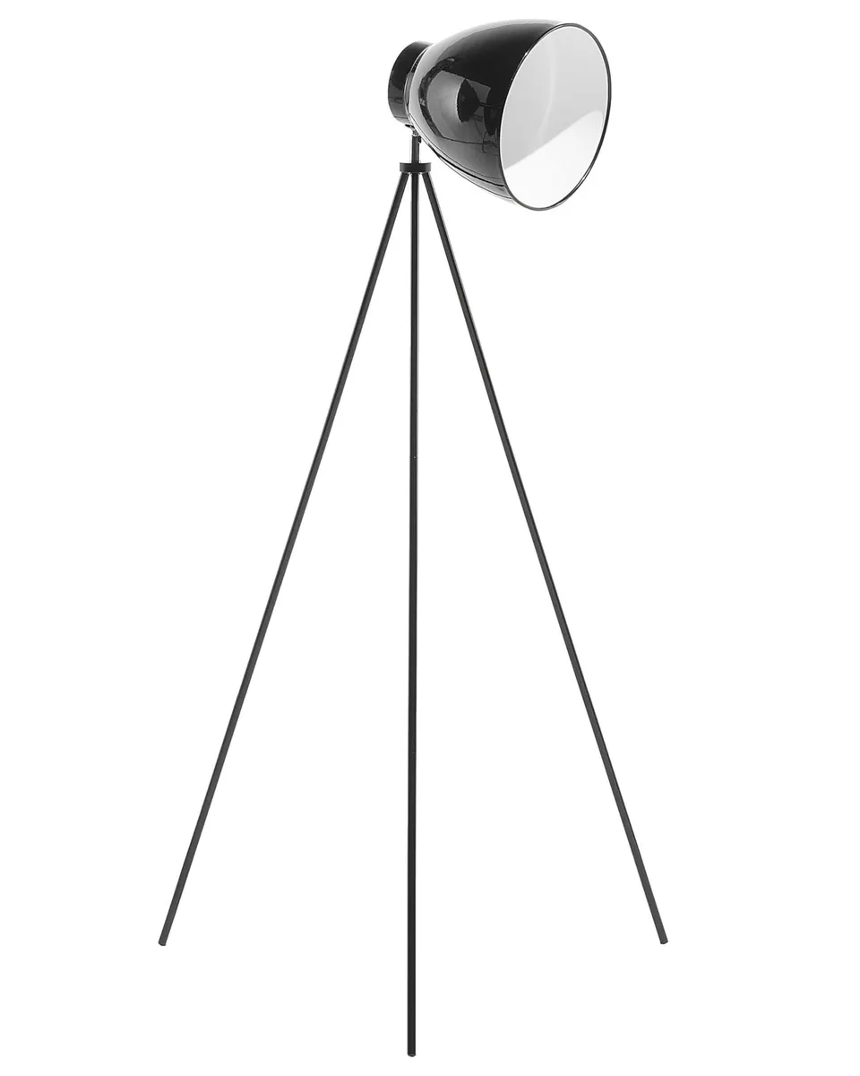 beliani-tamega-stehlampe-schwarz-metall-128-cm-e27-retro image 1
