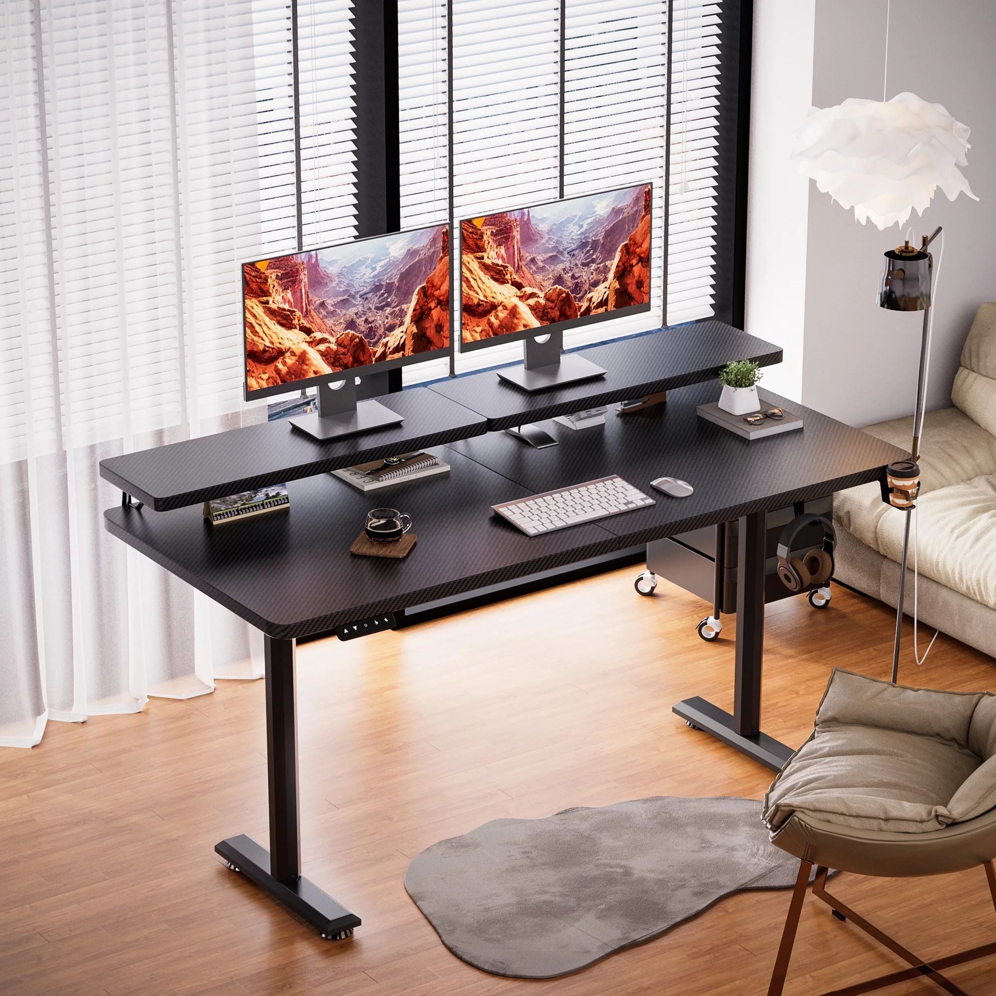 homall-standing-desk-schreibtisch-schwarz-55-zoll-elektrisch image 4