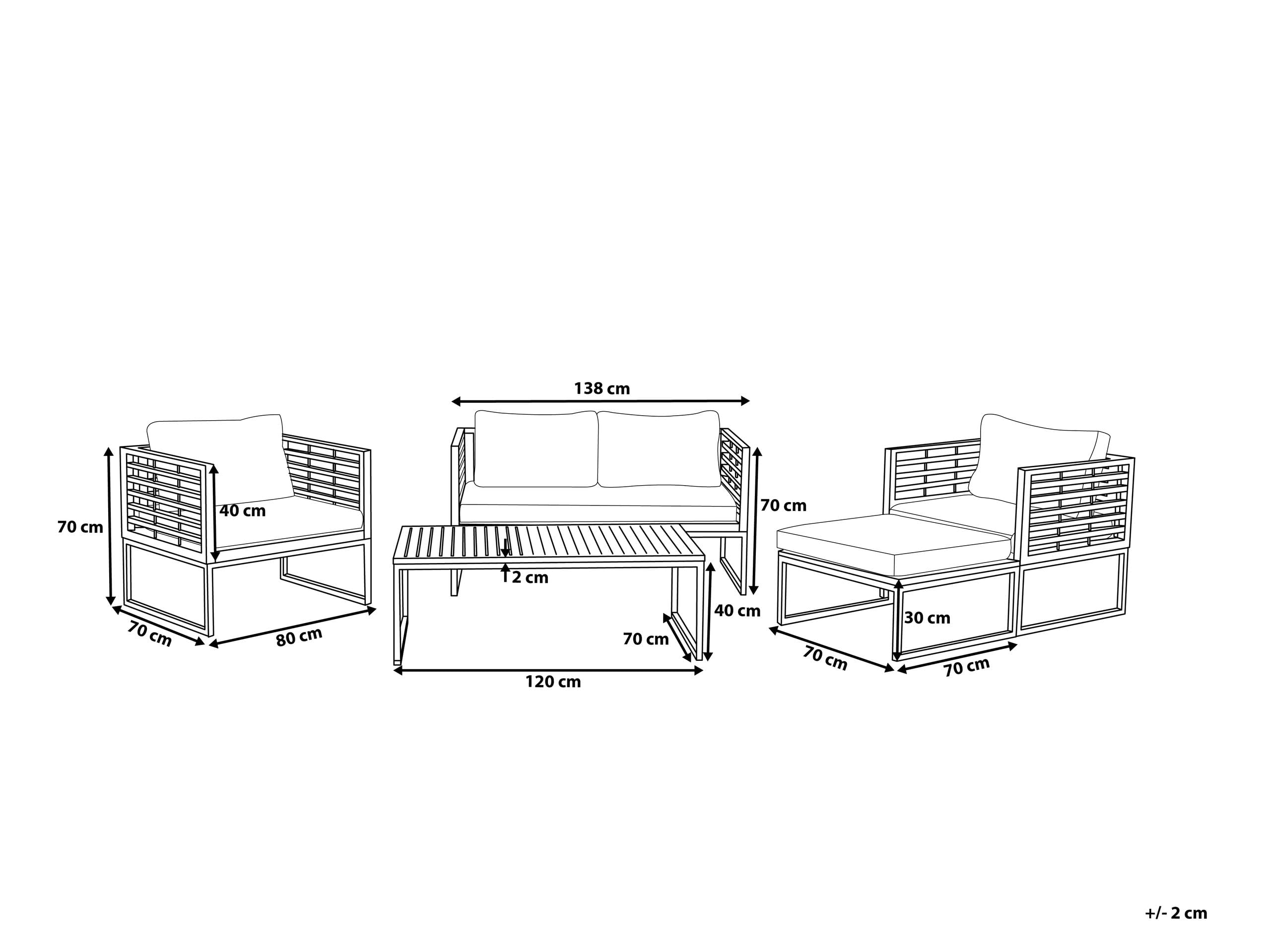 beliani-bermuda-gartenset-akazie-hellbraun-wei-sofa-sessel-tisch image 3