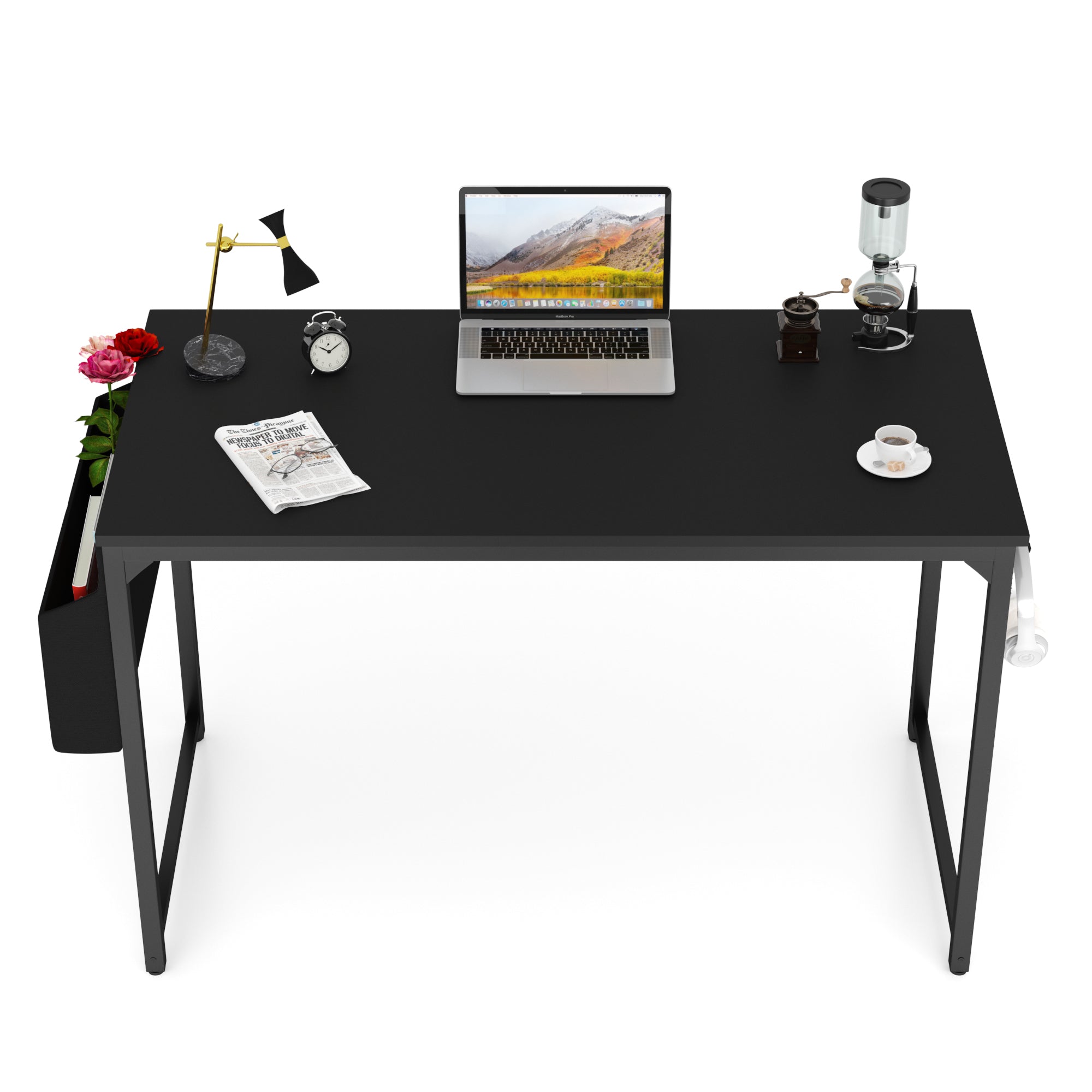 homall-shelf-schreibtisch-braun-110-cm-mit-tasche image 8