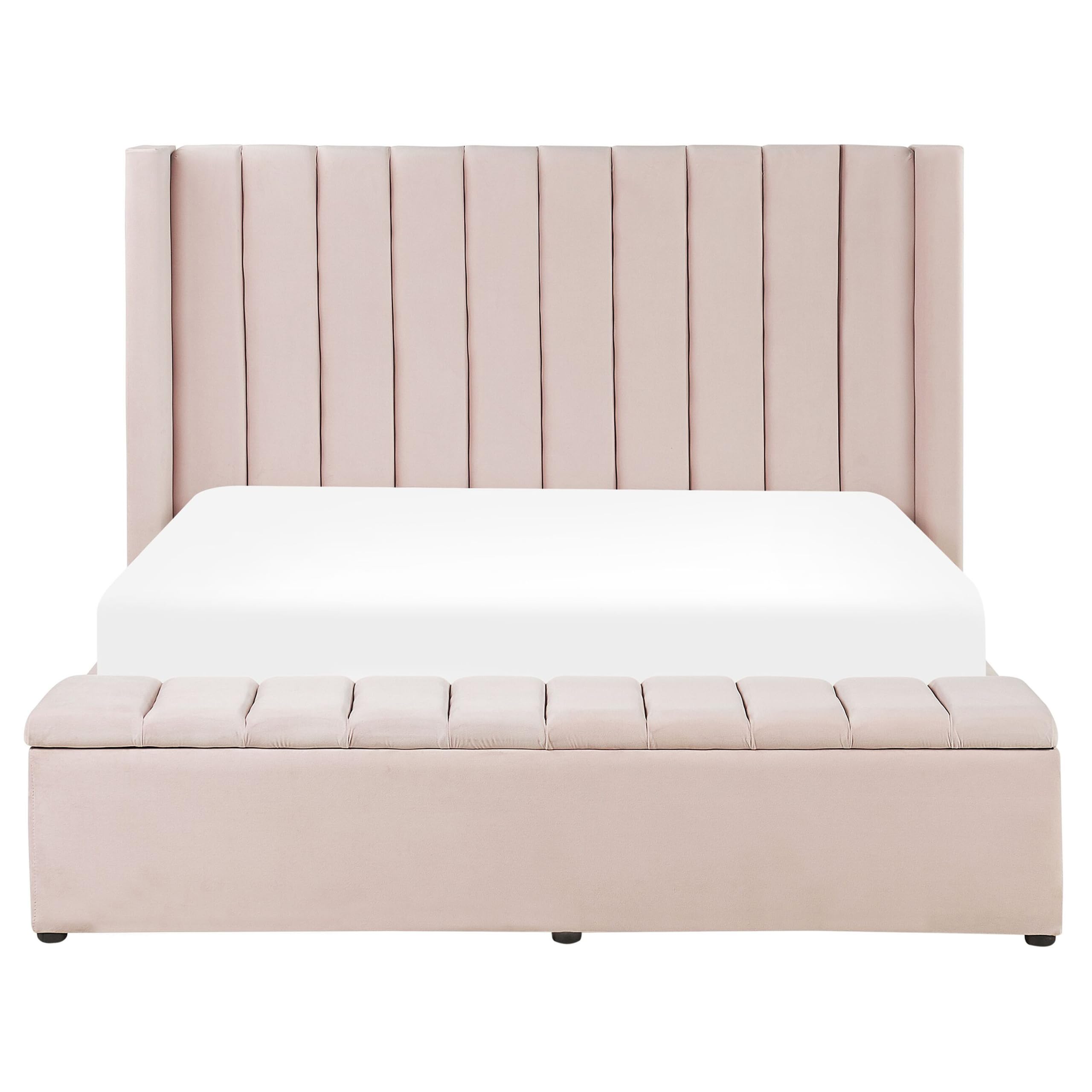 beliani-noyers-samtbett-160x200-pastellrosa-doppelbett-stauraum image 6