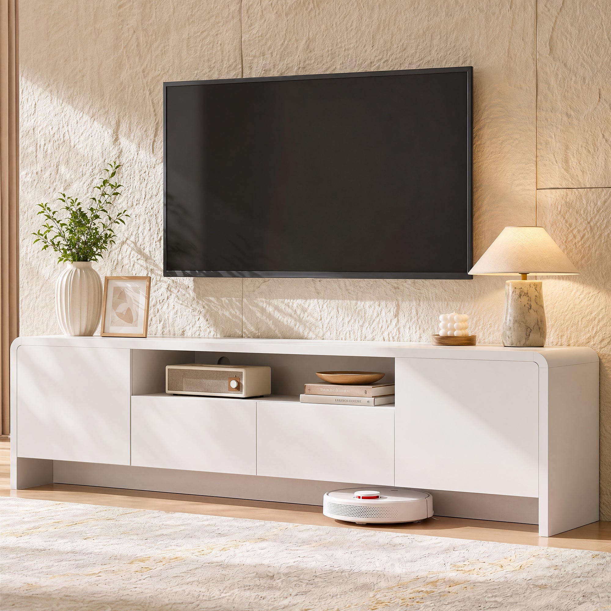 homall-tv-stand-lowboard-eiche-70-zoll-schubladen-schrank image 3