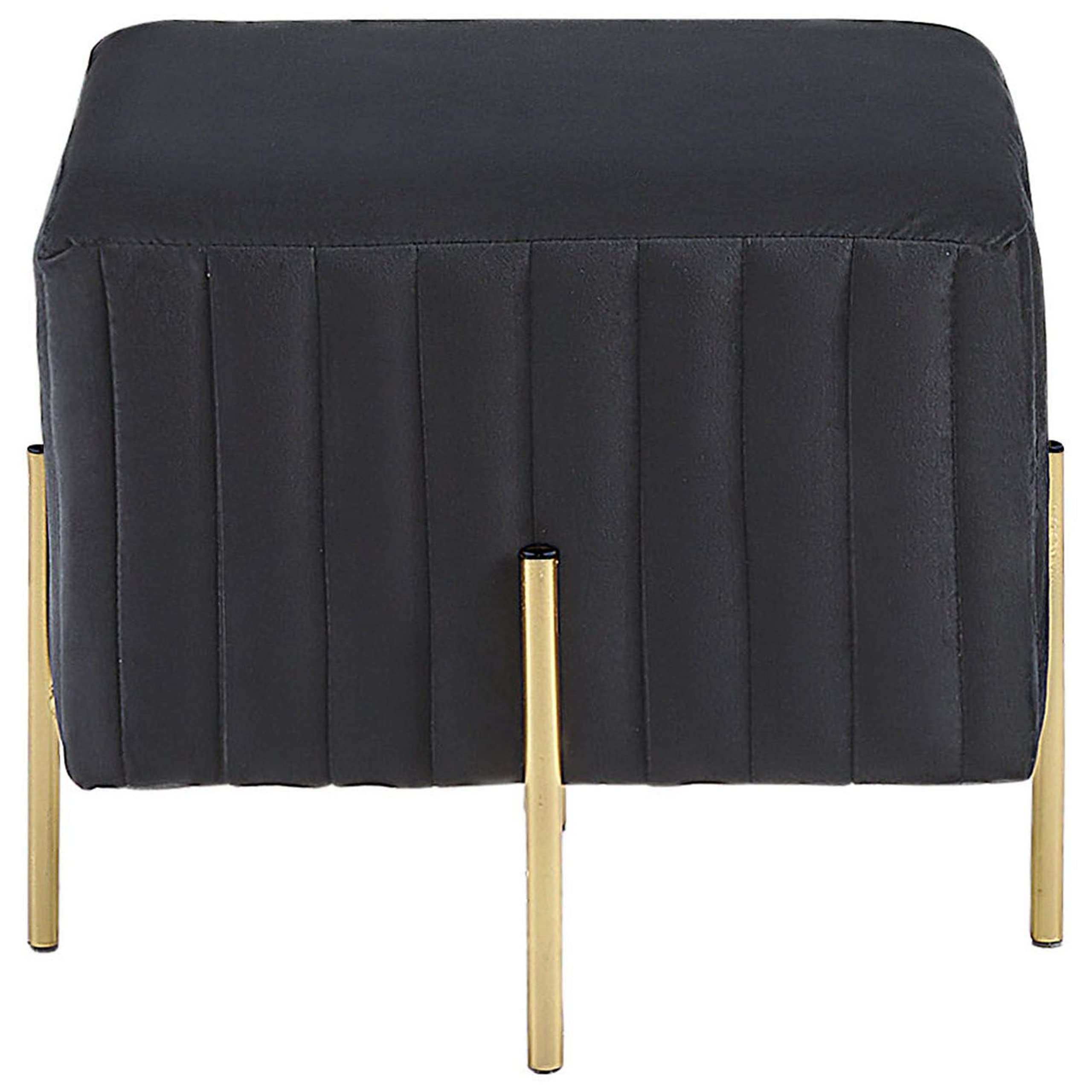 beliani-dayton-pouf-samt-schwarz-45x45-mit-goldbeinen image 4