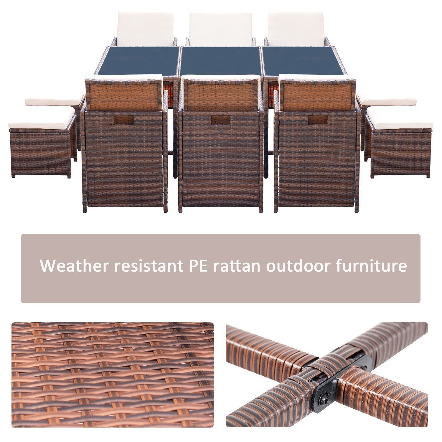 homall-patio-furniture-11-tlg-rattan-essgruppe-mit-glastisch image 4