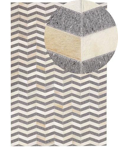 beliani-bagozze-teppich-160x230-cm-grau-beige-leder-patchwork image 8