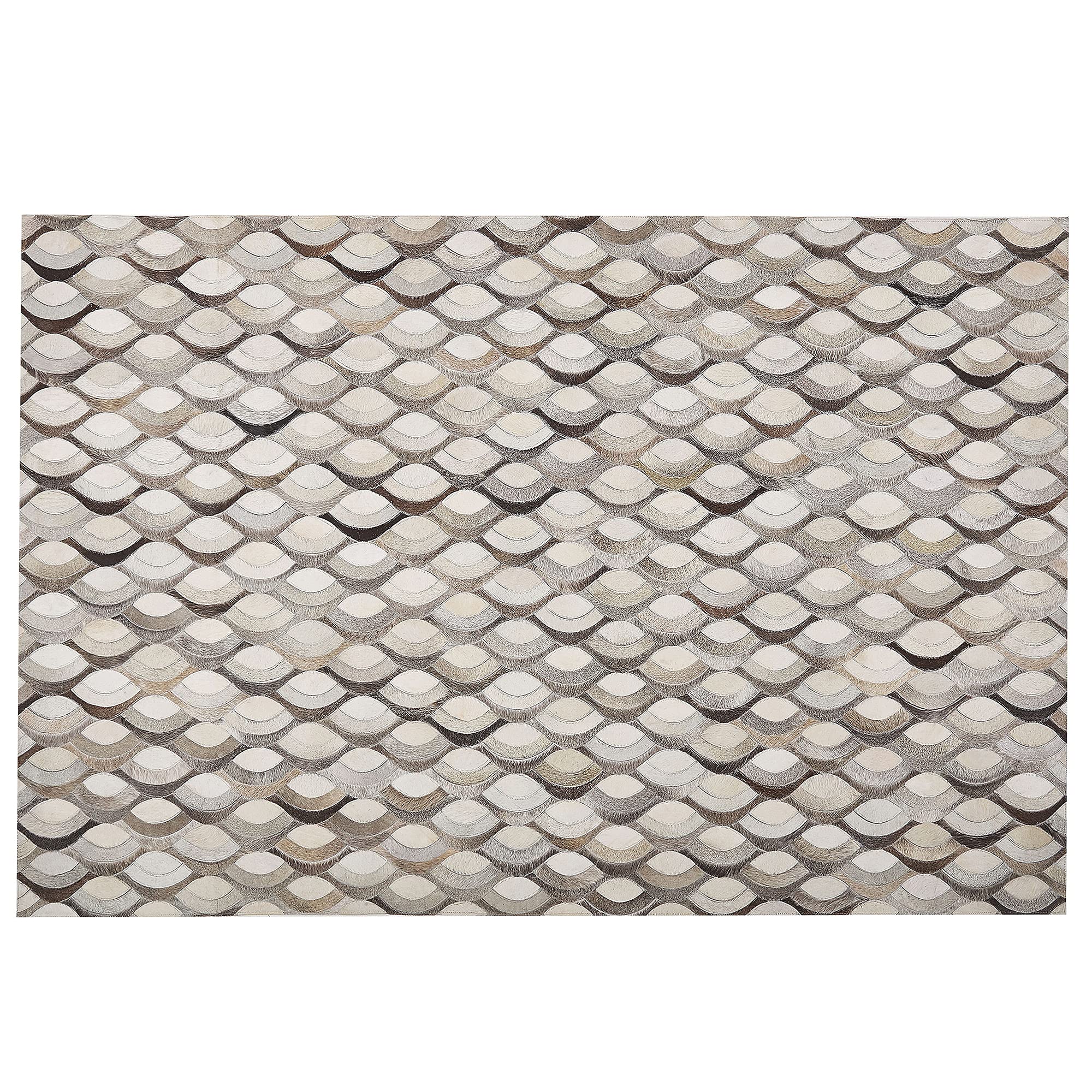 beliani-kirca-teppich-140x200-cm-braun-beige-leder-rautenmuster image 3