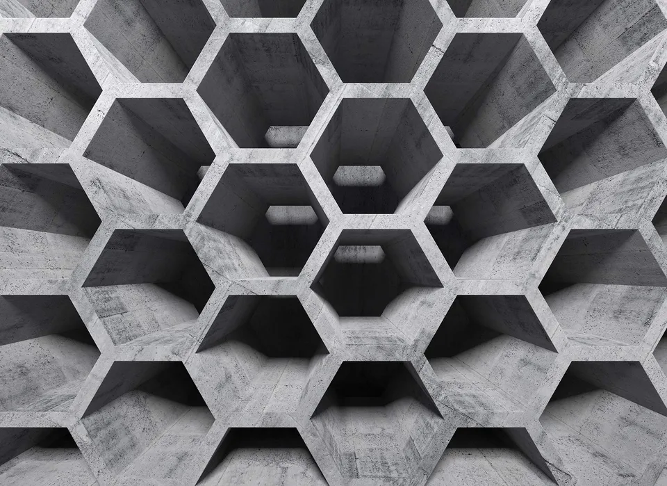 a-s-cr-ation-designwalls-fototapete-3d-honeycomb-350x255-cm image 1