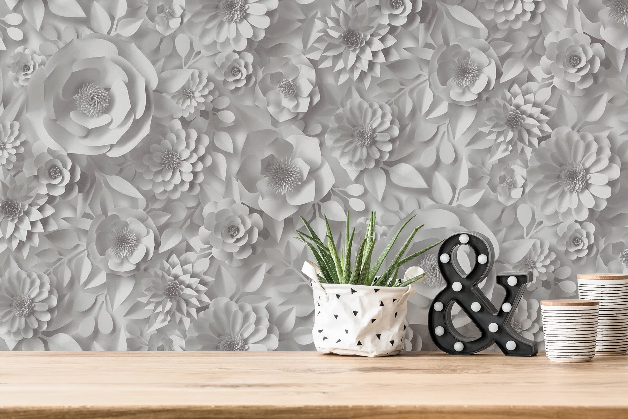 a-s-cr-ation-blumen-vliestapete-wei-grau-3d-optik-10-05m image 3