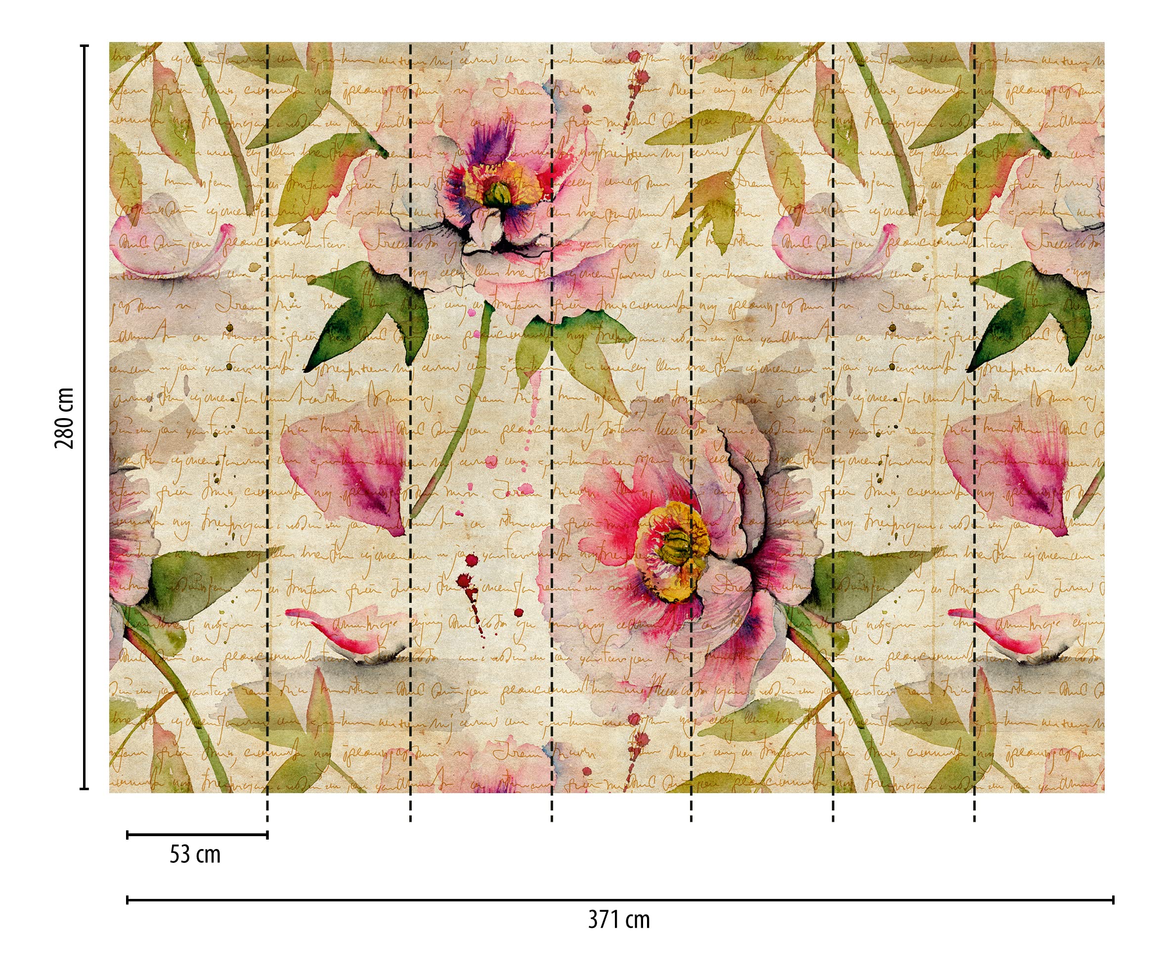 a-s-cr-ation-the-wall-fototapete-blumen-beige-3-71x2-80-m image 4