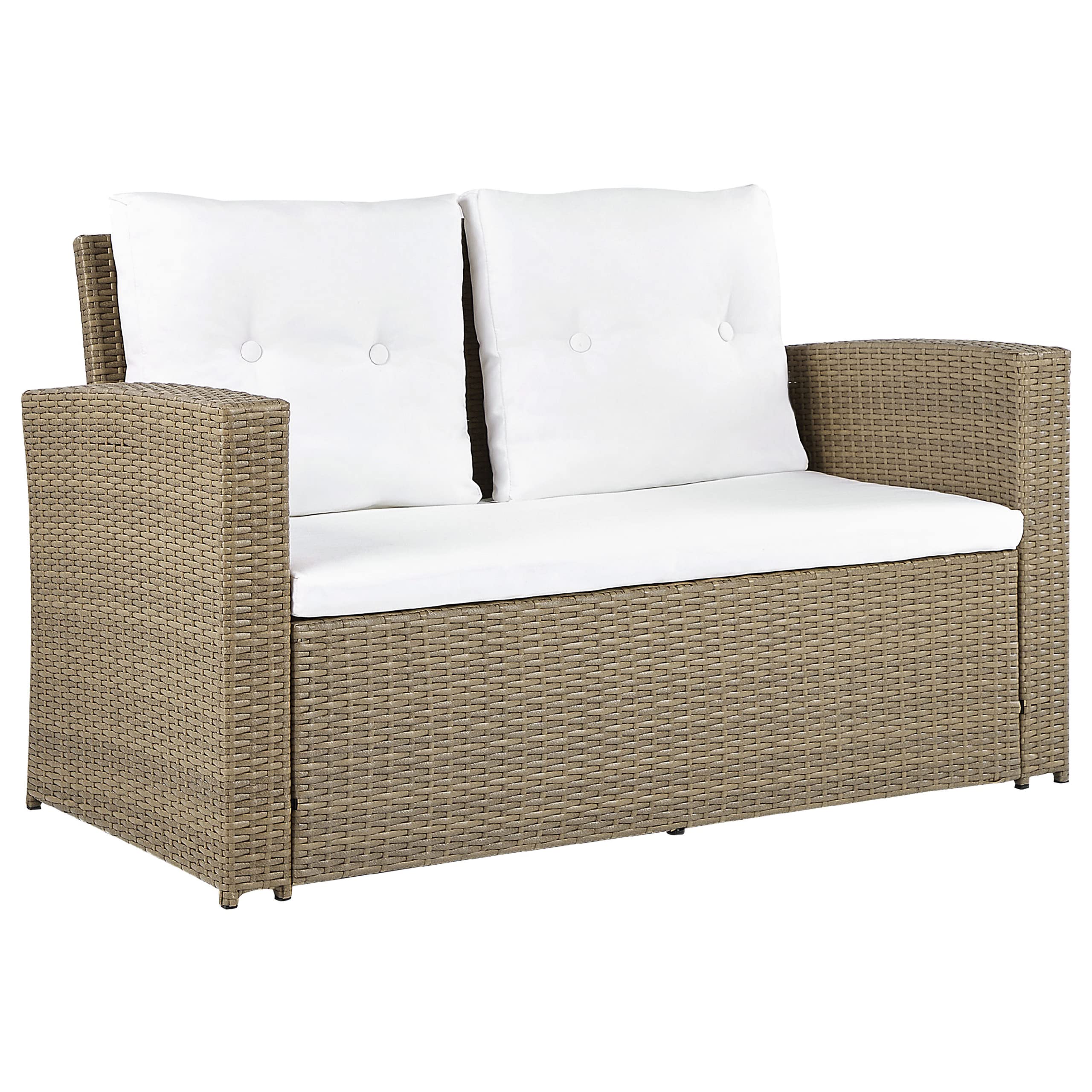beliani-luca-gartenset-rattan-natur-cremewei-4-personen image 4