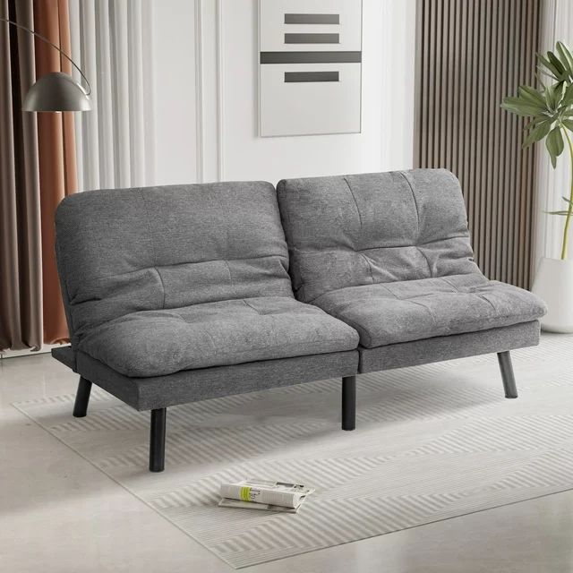 homall-sofa-schlafsofa-verstellbar-dunkelgrau-memory-schaum image 2