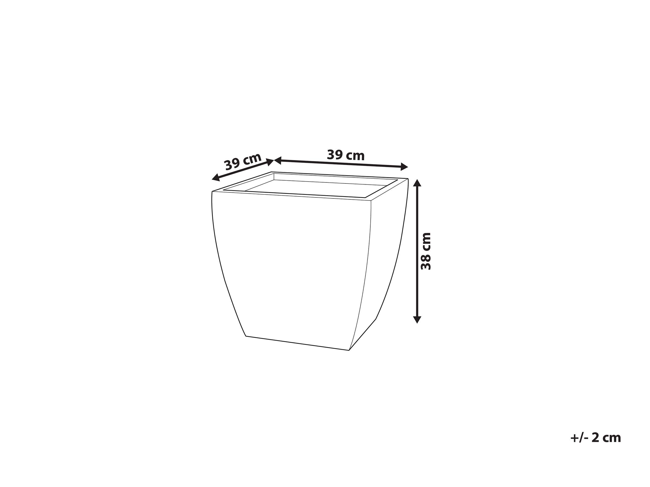 beliani-oricos-bertopf-39x39x38-cm-dunkelgrau-tonfaser image 6