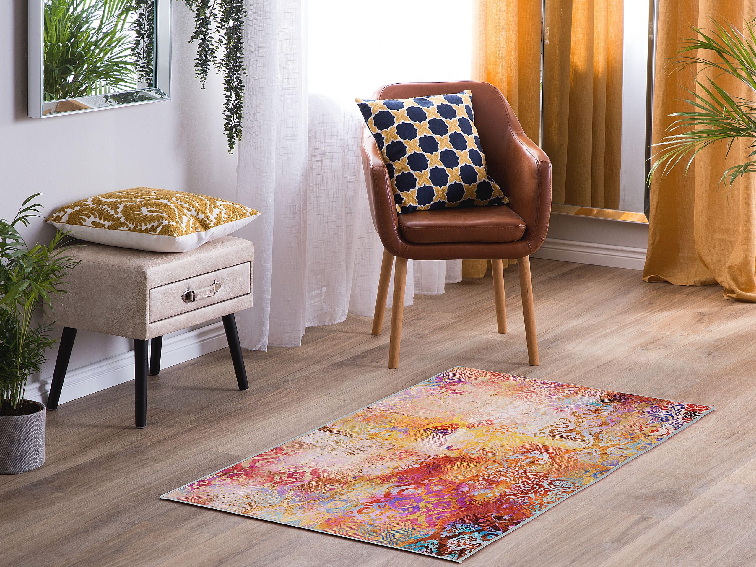beliani-isparta-teppich-bunt-80x150-cm-kurzflor-abstrakt image 2