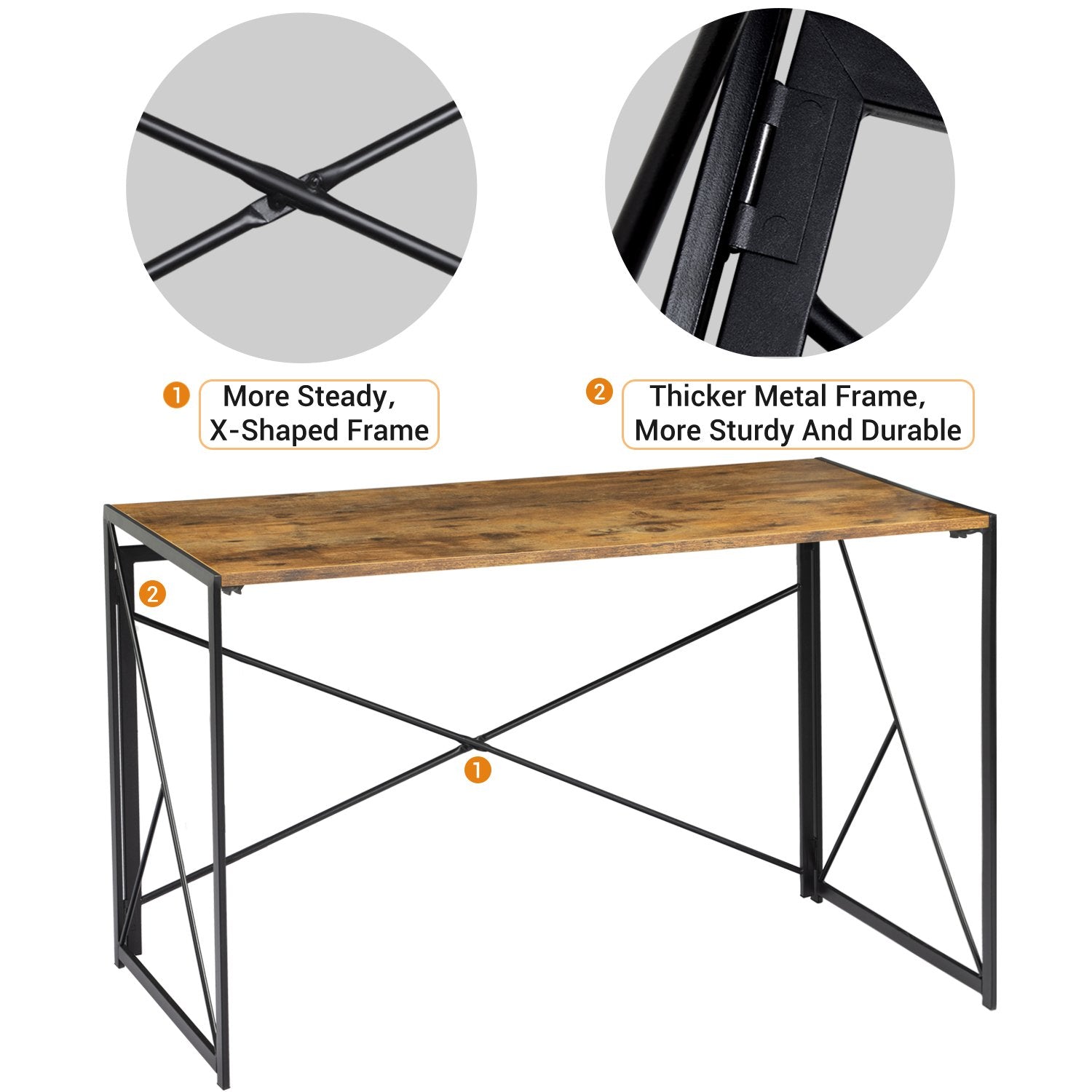 homall-office-desk-klappbarer-schreibtisch-100-cm-braun image 5