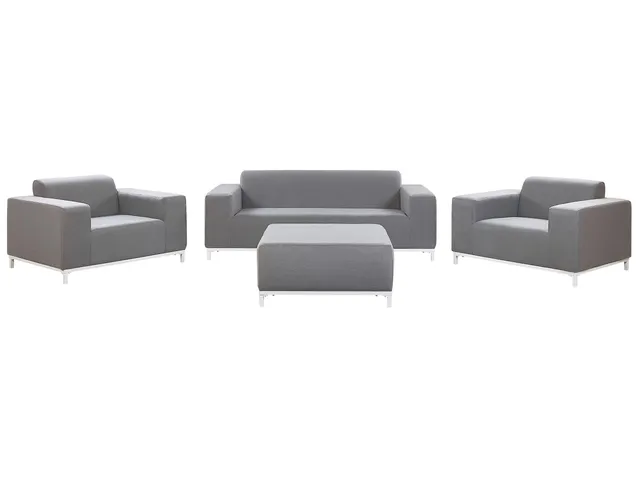 beliani-rovigo-loungeset-4-teilig-grau-outdoor image 1