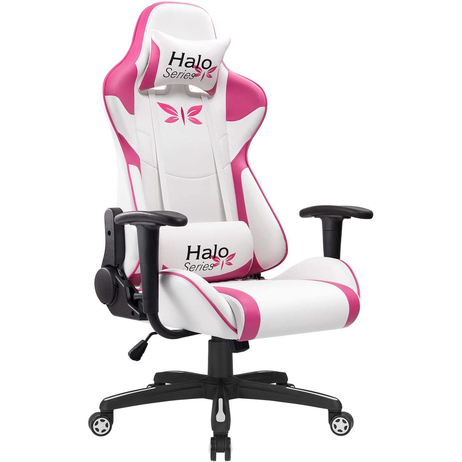 homall-gaming-chair-gamingstuhl-wei-pink-halo-mit-kissen image 1