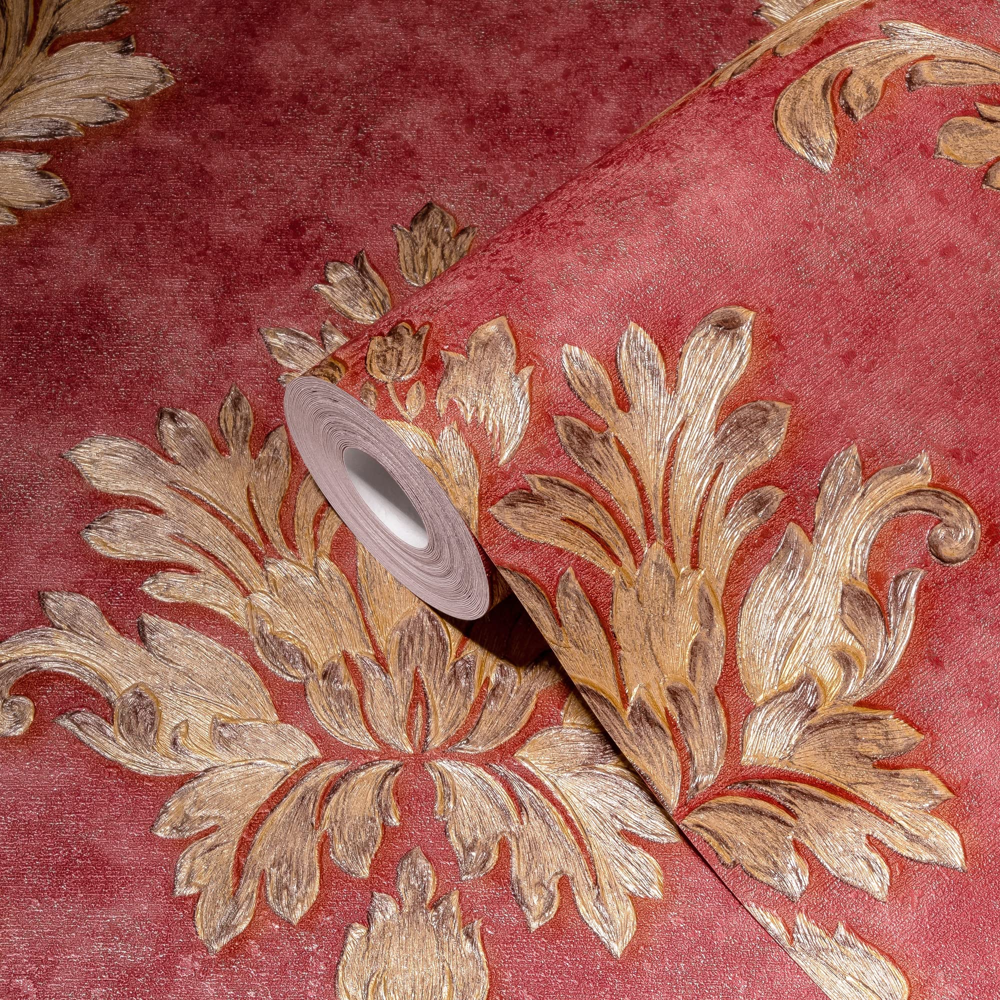architects-paper-32422-6-vliestapete-rot-metallic-barock image 2