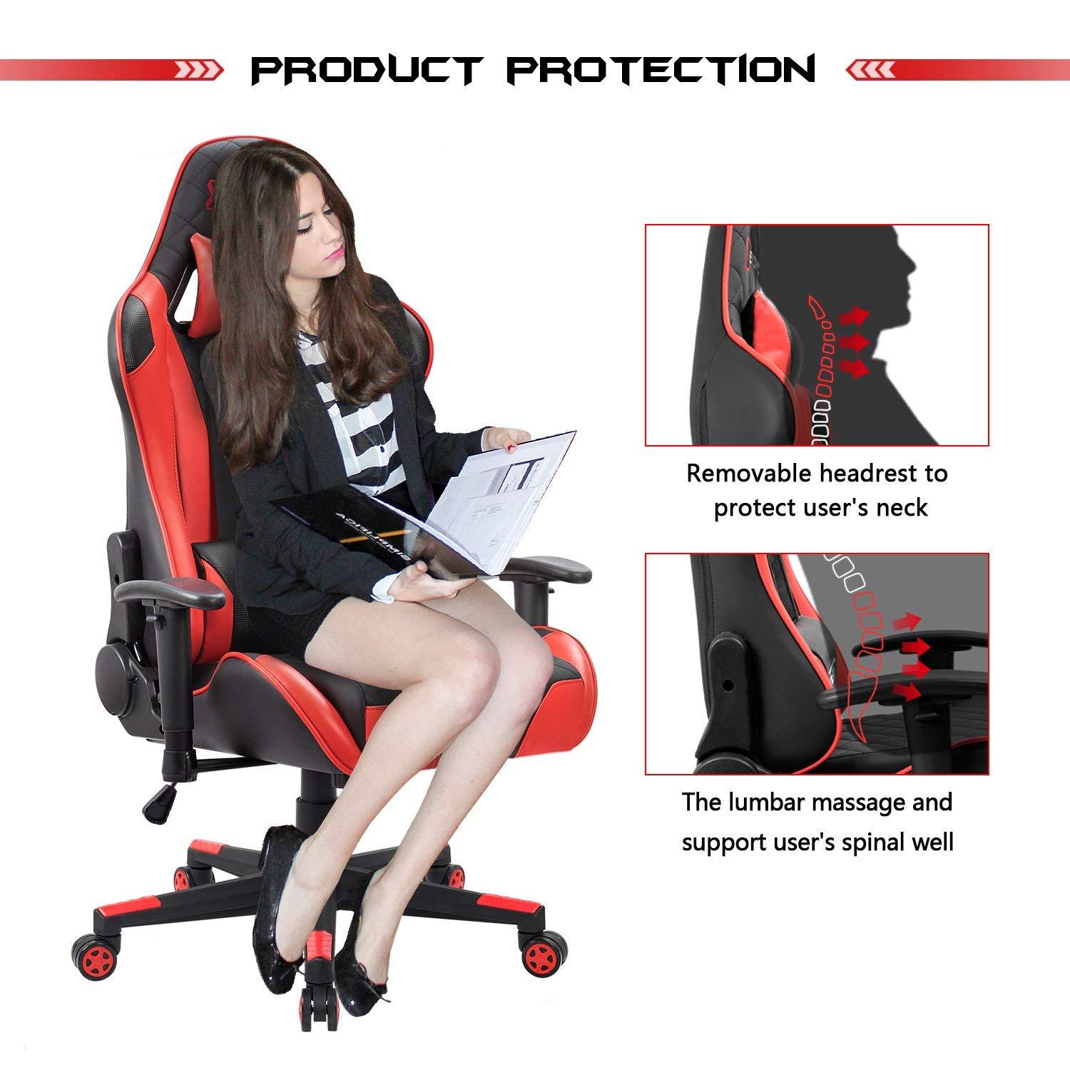 homall-pioneer-gaming-stuhl-kunstleder-rot-h-henverstellbar image 6