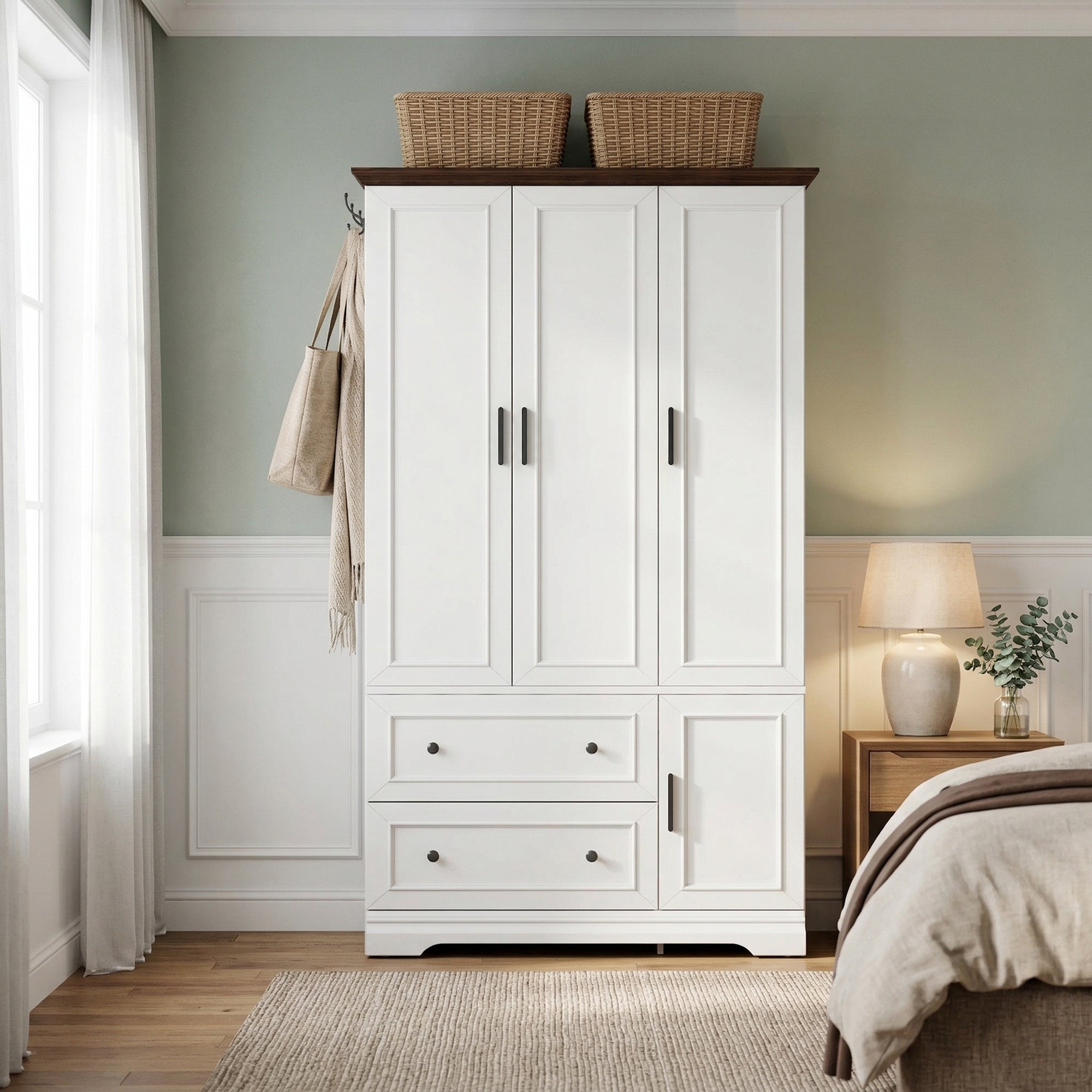 homall-bedroom-kleiderschrank-wei-3-t-rig-mit-schubladen image 8