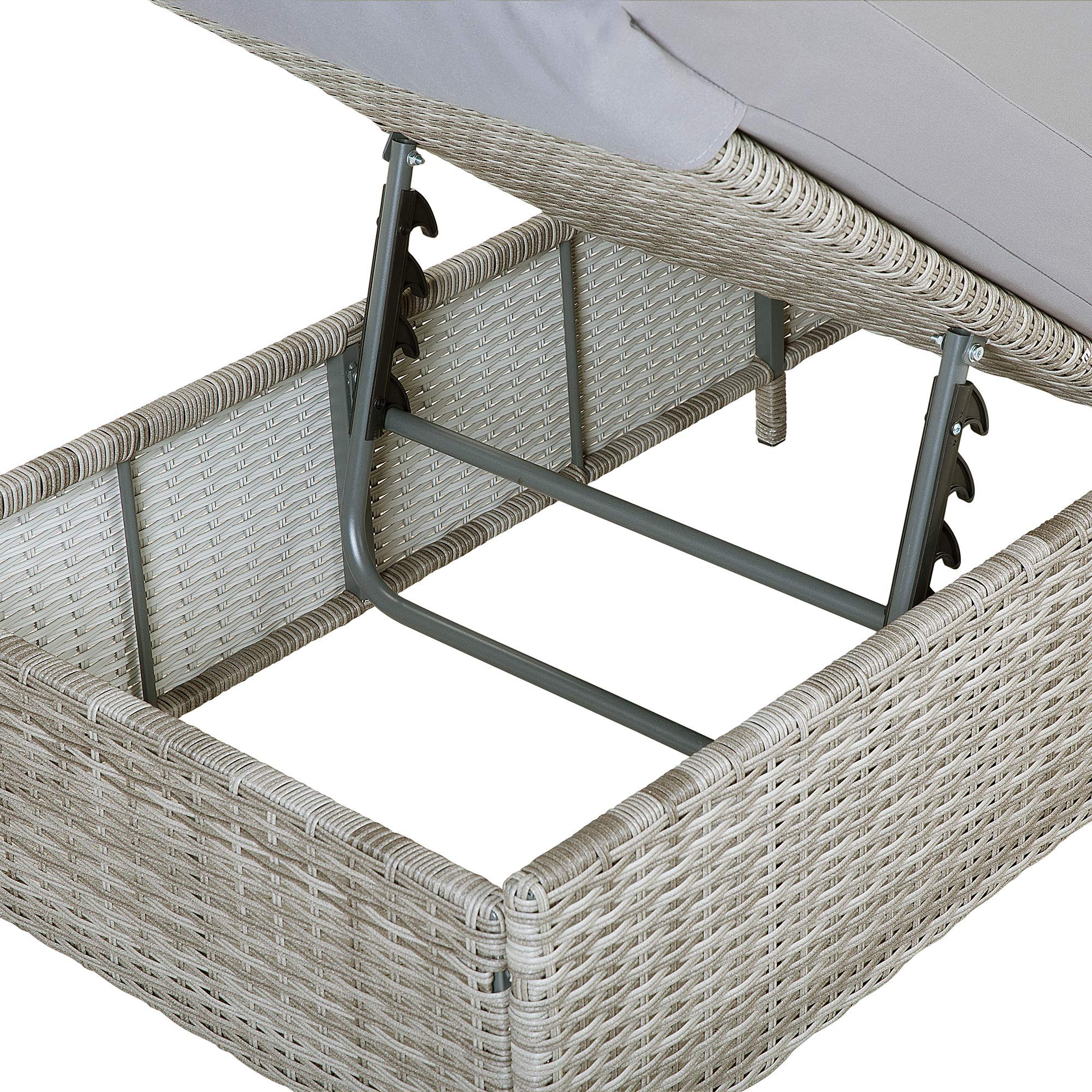 beliani-turin-ii-gartenliege-rattan-grau-verstellbar-mit-auflage image 6