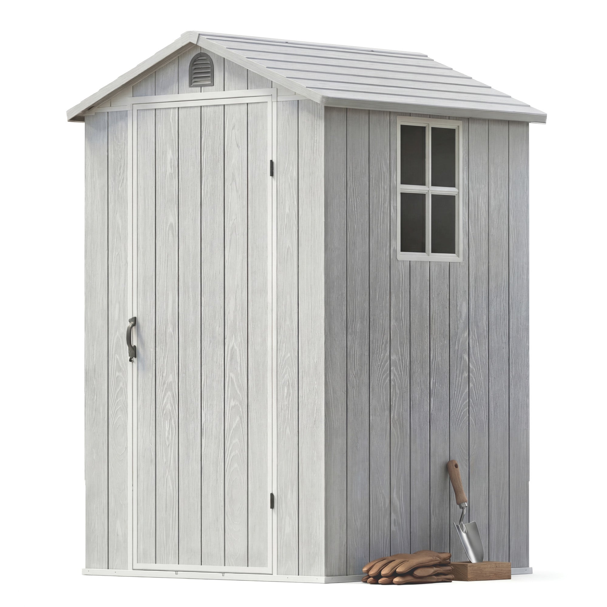 homall-metal-shed-ger-teschuppen-wei-4x4-abschlie-bar image 1