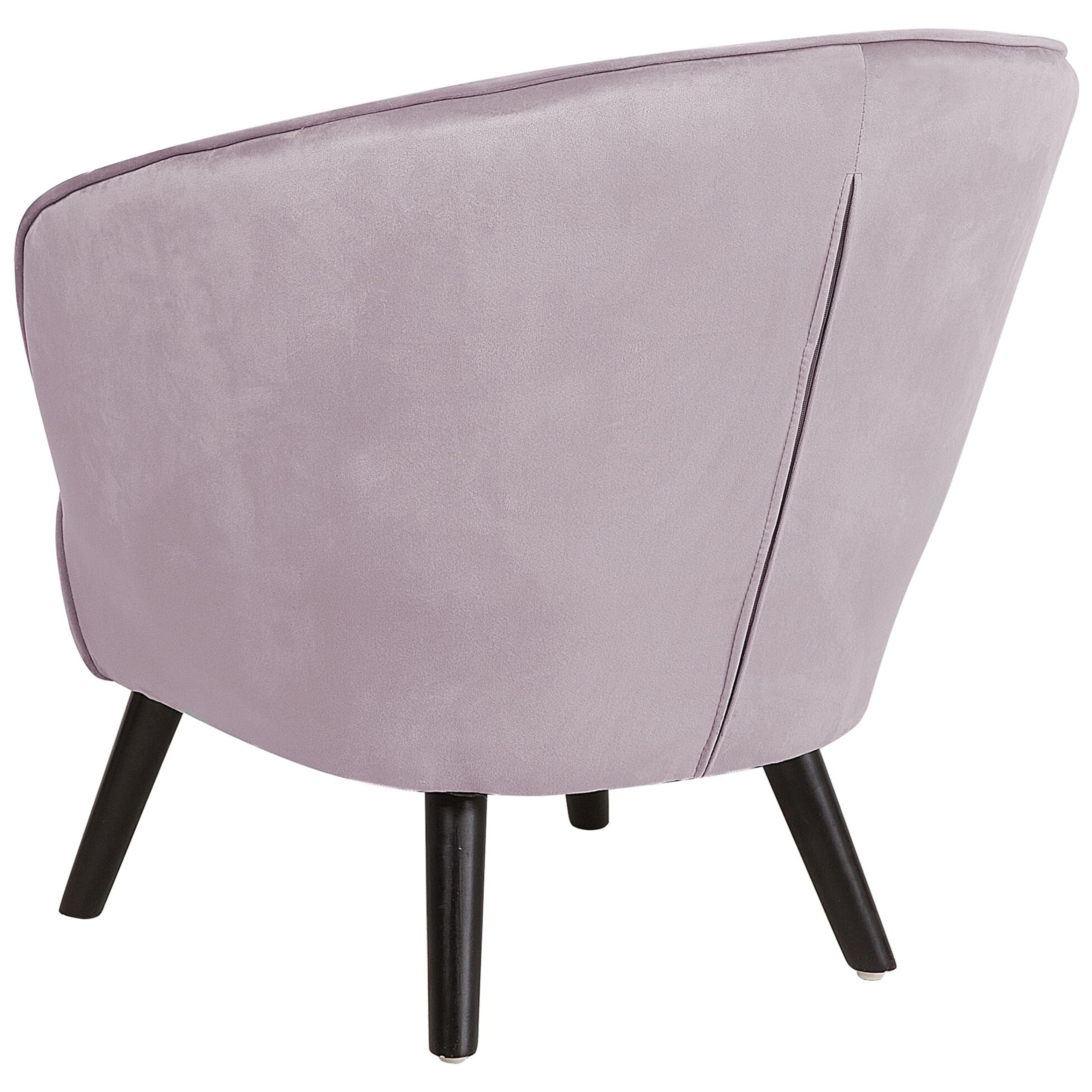 beliani-dala-sessel-samt-rosa-muschelform-mit-holzbeinen image 5
