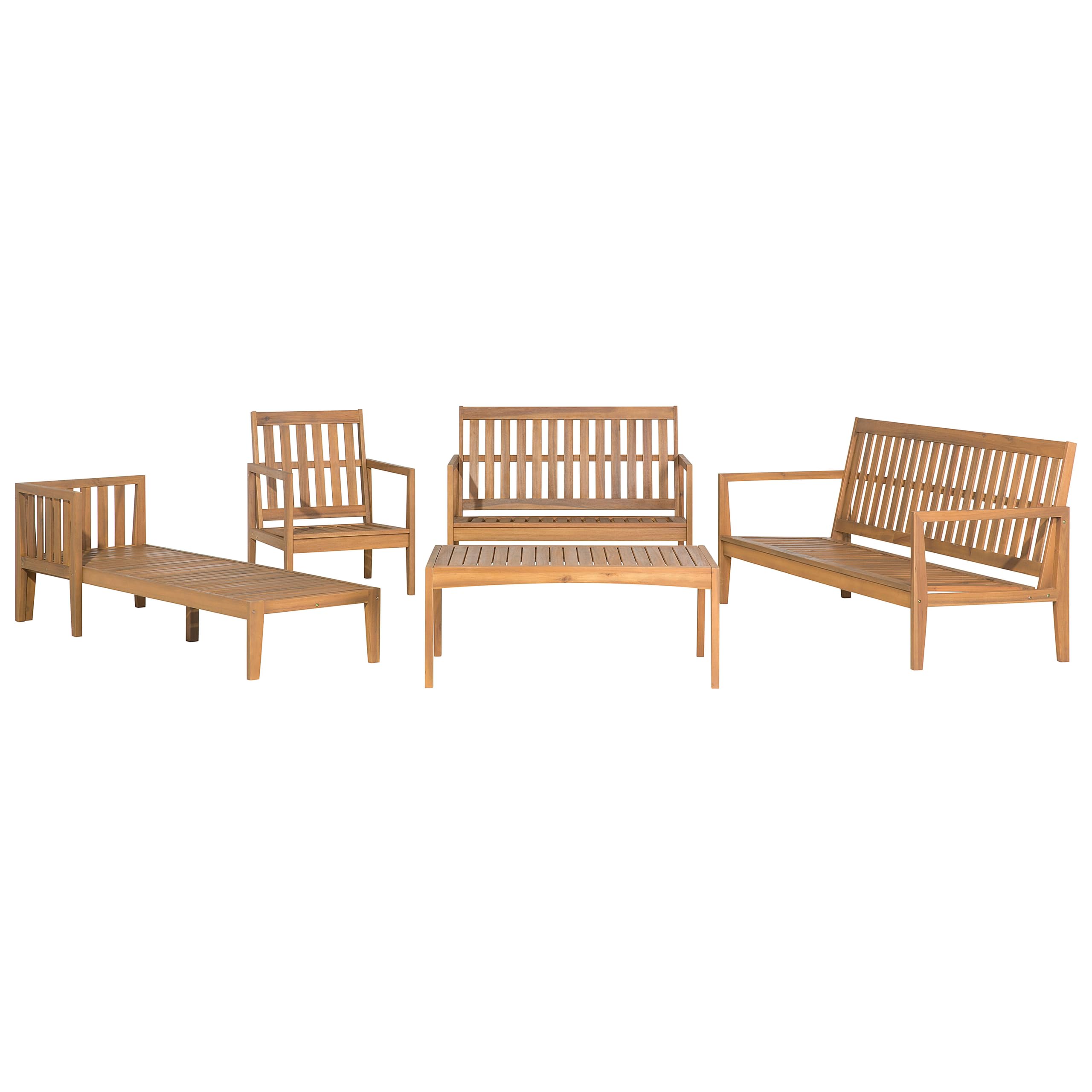 beliani-pataja-garten-lounge-set-akazienholz-hellbraun-grau-7-sitzer image 4